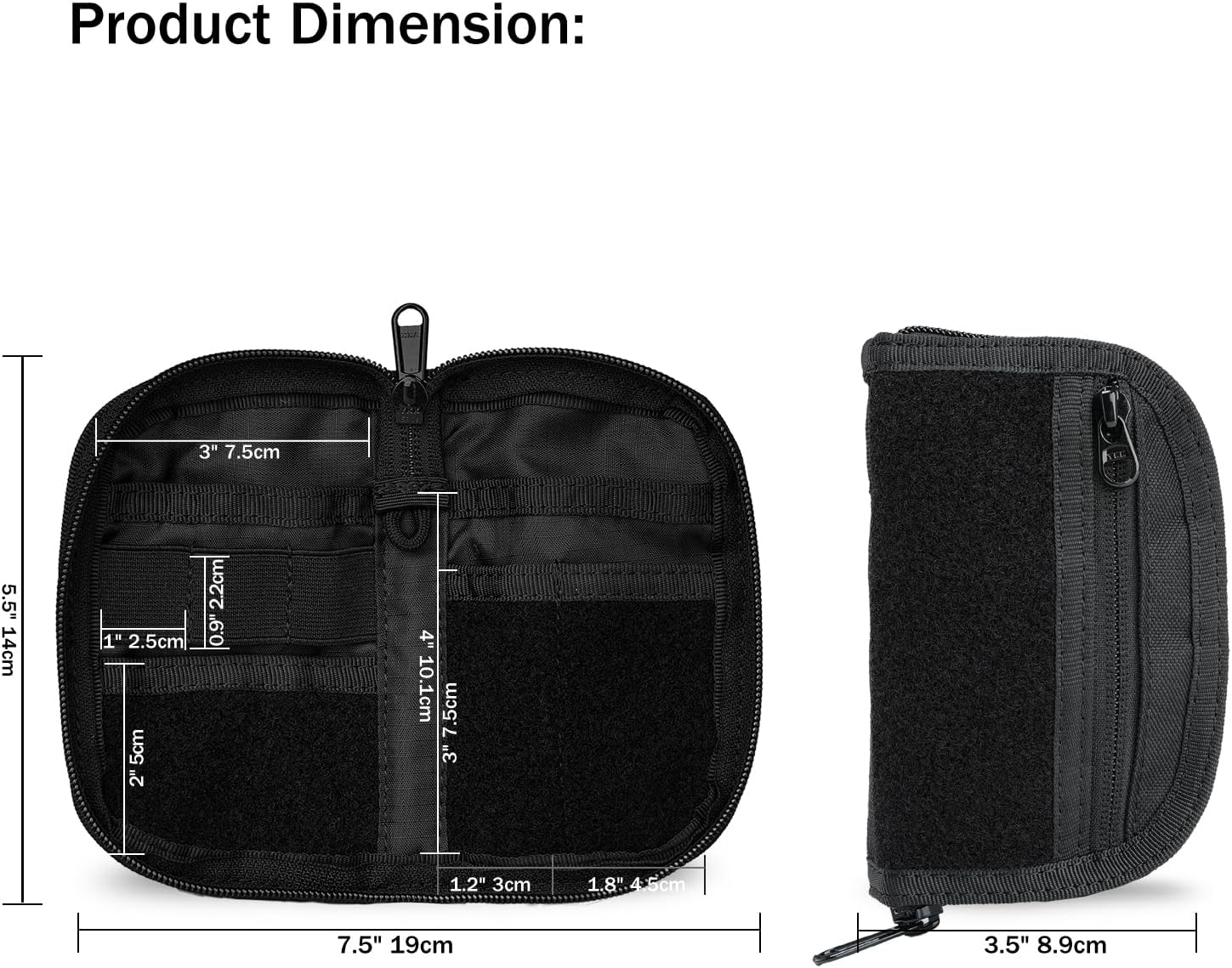 VIPERADE VE21 EDC Pouch Organizer for Men - 6-Pocket Pocket Organizer for Multitools, Knife, Flashlight image number 2