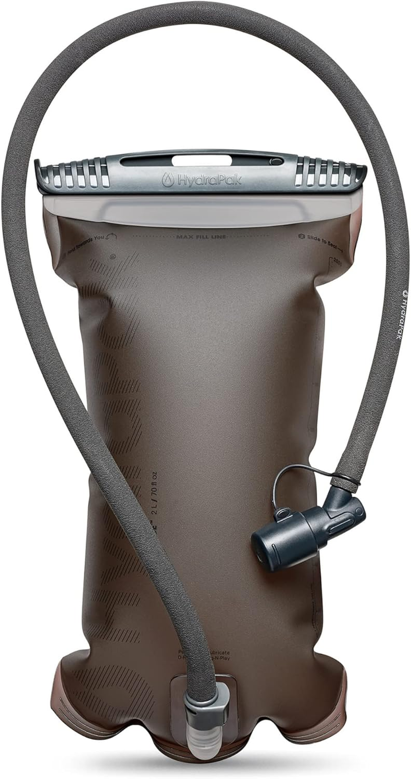 Hydrapak Force (2L or 3L Hydration Reservoir) - Ultra-Durable Water Bladder for Hydration Pack &ndash; Insulated Tube & Dust Cover, Self-Sealing Bite Valve, Leak Proof, Fully Reversible Dishwasher Safe