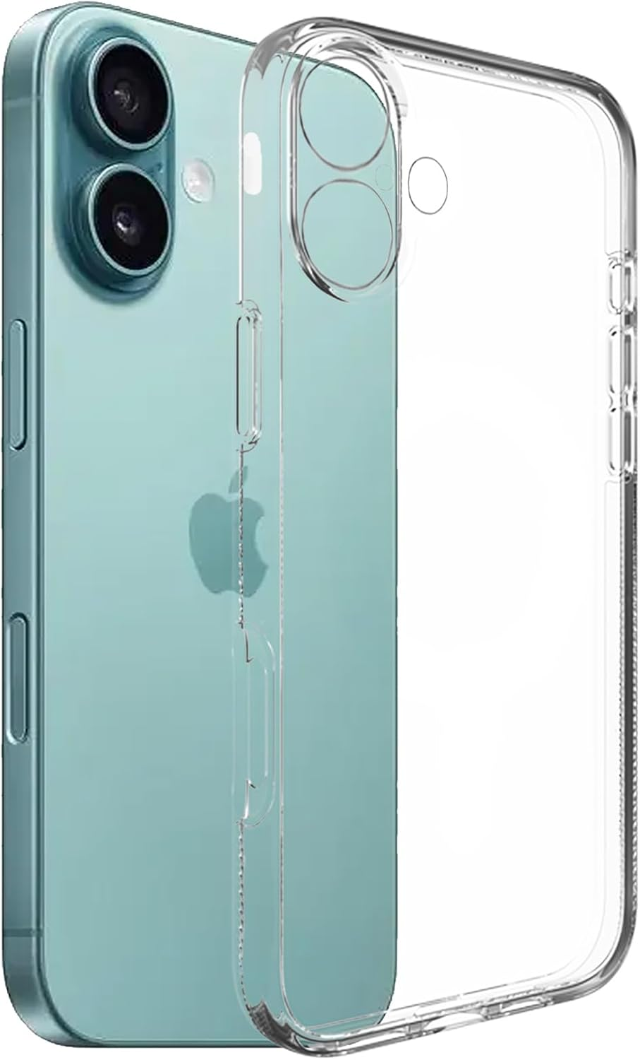 For Apple Iphone 16 Slim Transparent Clear Bumper Back Soft Phone Case Cover image number 1
