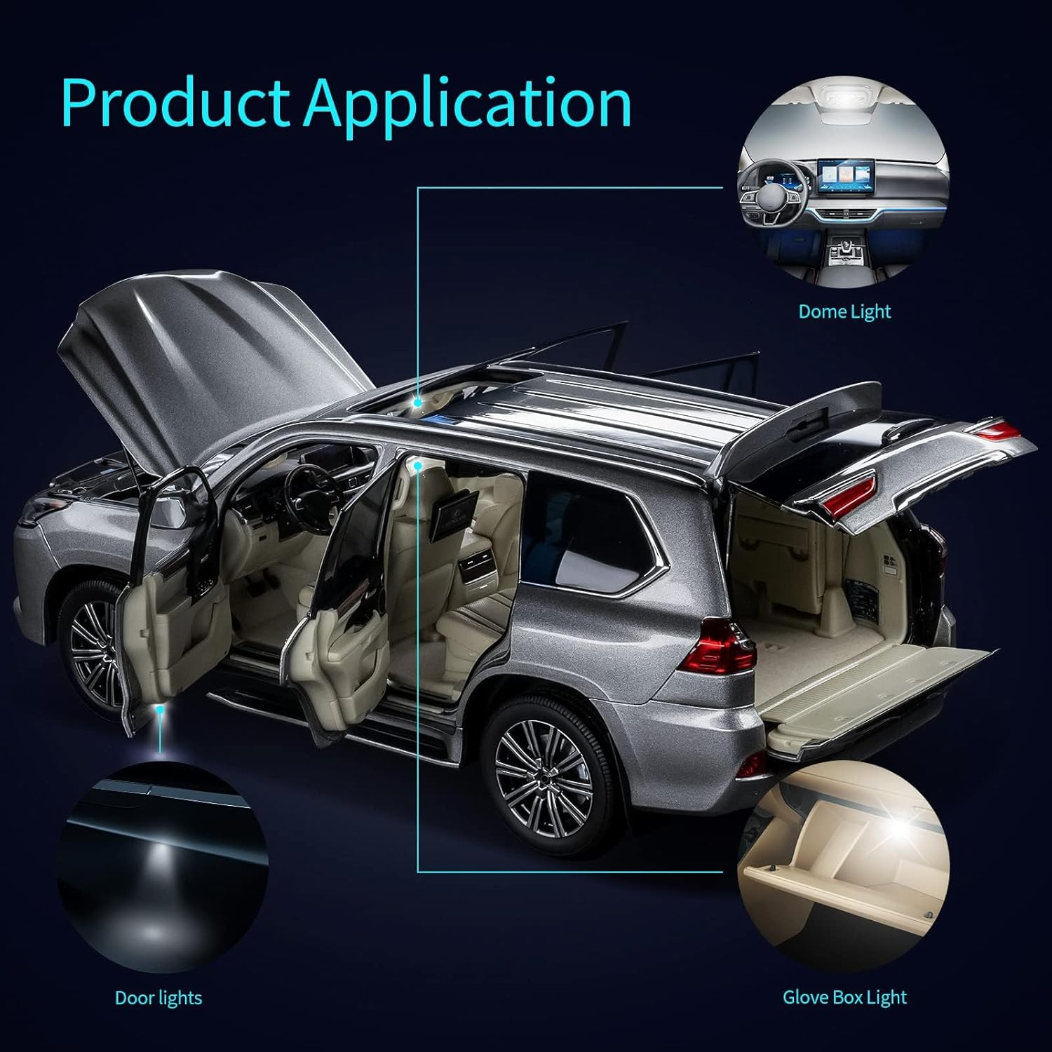 42 Pieces Interior Car Lights, Bright White Dome Map Tail Cab Lights Bulb Kit Set, DE3175 T10 31Mm 41Mm 194 LED Bulb for Your Trucks Width Lamp (White)