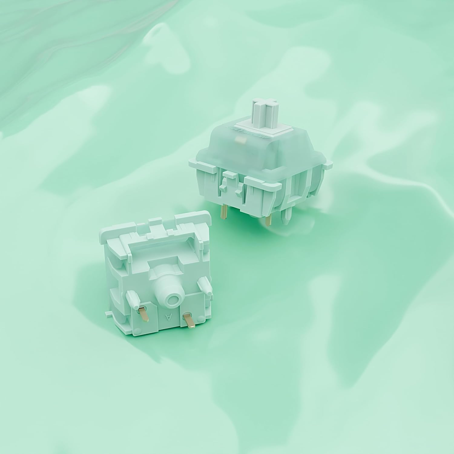 Gateron Mint Switches,22Mm Double Segment Spring 55Gf Pre-Lubed 5 Pin Linear Keyboard Switches Compatible MX Mechanical Gaming Keyboard（72Pcs） image number 5