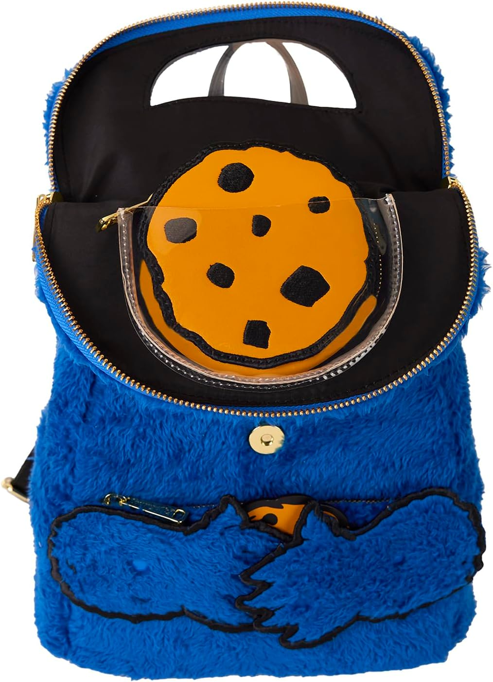 Loungefly Sesame Street Cookie Monster Plush Mini Backpack Sesame Street Accessories image number 6