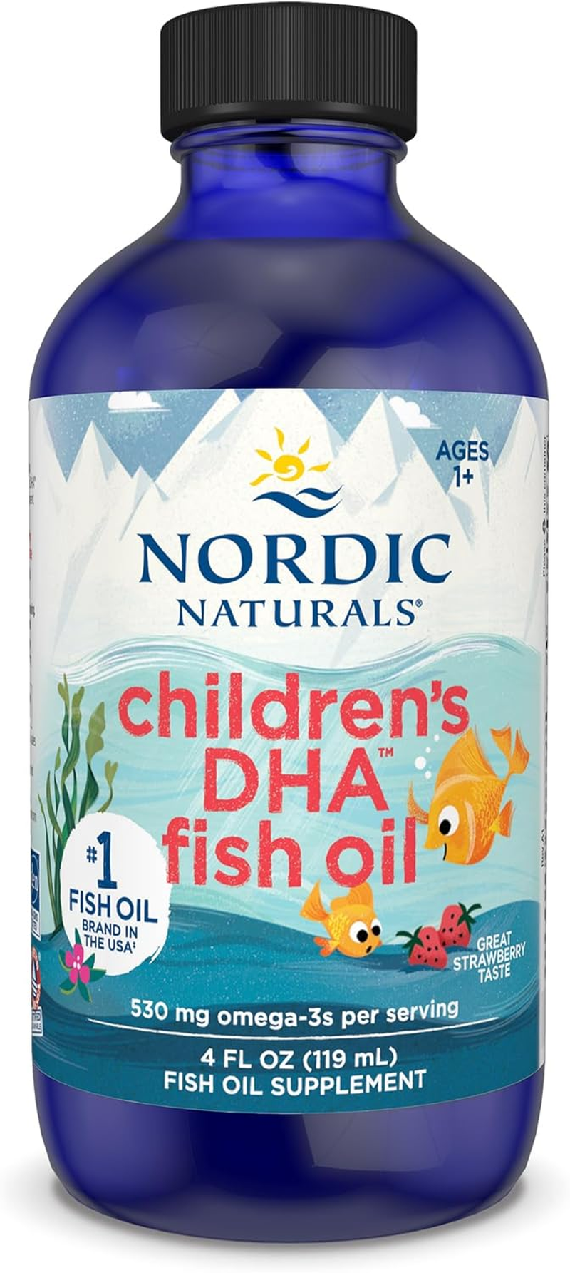 Nordic Naturals CLO Children'S DHA, Strawberry, 4-Ounce Bottle