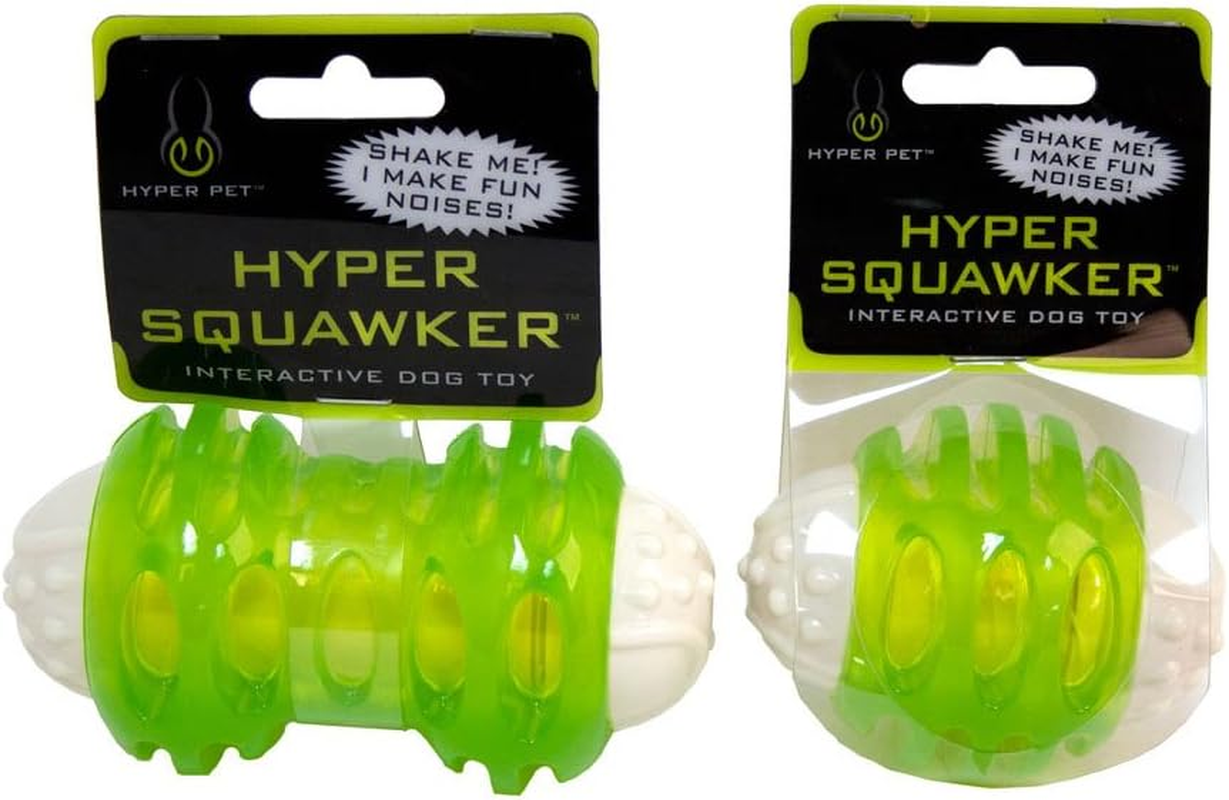 Hyper Pet Hyper Squawkers Dog Bone Durable Dog Toy Designed from TPR and Nylon with an Enticing Giggle Noise Medium