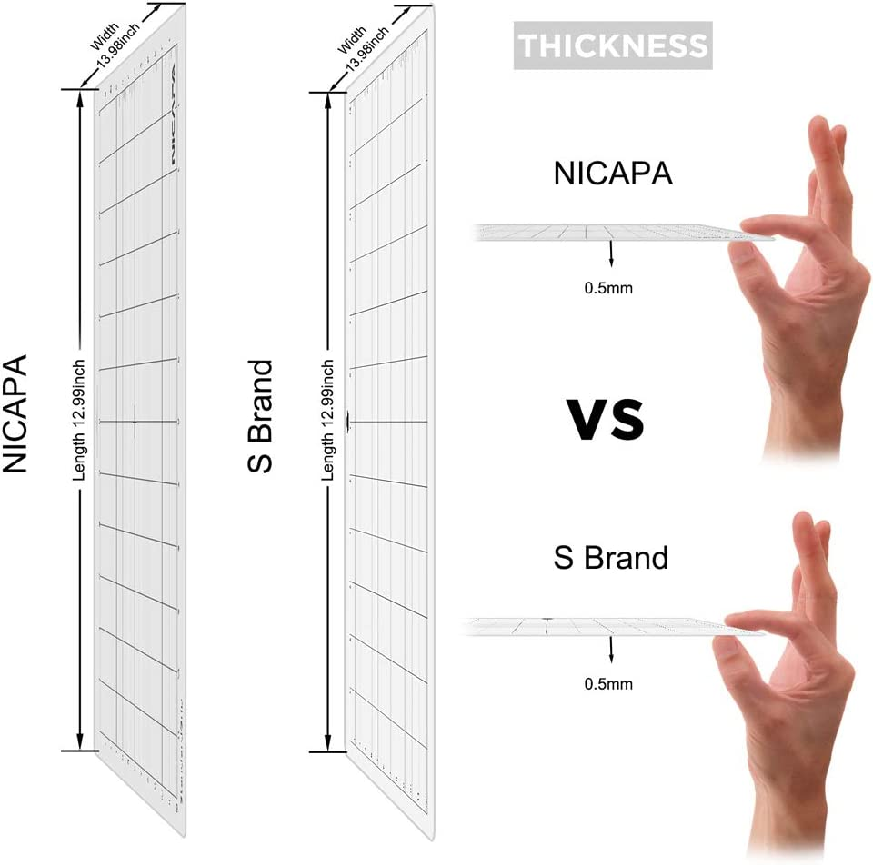 Nicapa Standardgrip Cutting Mat for Silhouette Cameo 4/3/2/1, Adhesive&Sticky Mat 12X12 Inch,3Pack Non-Slip Flexible Gridded Replacement Matts Accessories Set Vinyl Craft Sewing image number 1