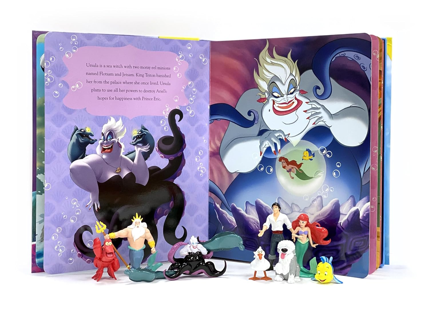 Disney the Little Mermaid My Busy Books - Storybook, 10 Figurines, Playmat image number 3