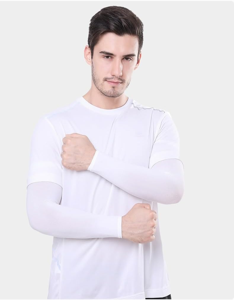 2 Pairs UV Sun Protection Arm Sleeves for Men & Women - Tattoo Cover up - UPF 50 Cooling Sports Sleeve image number 3