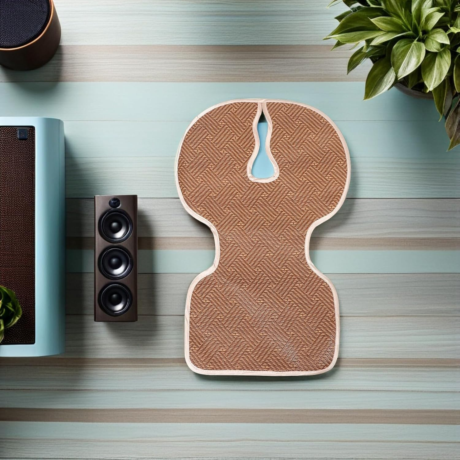 Universal Seat Cooling Pad Breathable Rattan Cooling Cushion for and Seat, Moisture Wicking Soft Pram Liner for Summer Use image number 1