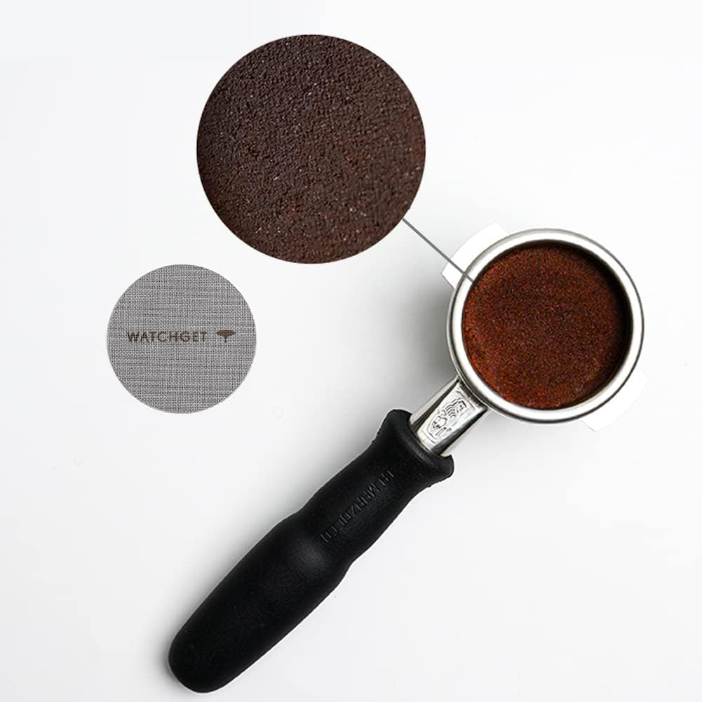 Watchget 58.35Mm Espresso Puck Screen, 1.7Mm Thickness 150&Mu;m Reusable 316 Stainless Steel Professional Barista Coffee Filter Mesh Plate for Espresso Portafilter Filter Basket image number 4