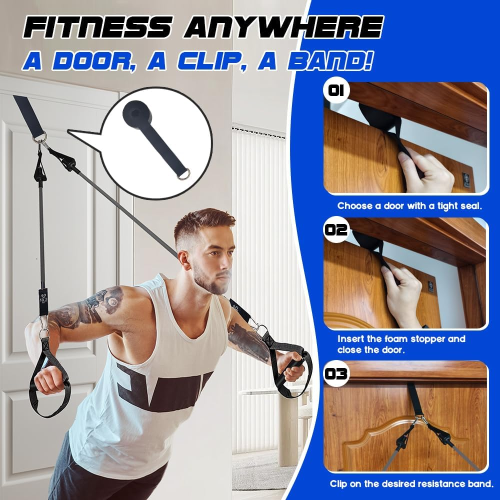 Pilates Bar Kit with 180LBS Resistance Bands(20,30,40 LB),21PCS Pilates Equipment Exercise Bar with Ab Roller, Portable Home Gym Fitness Pilates Bar for Women & Men - Black image number 2