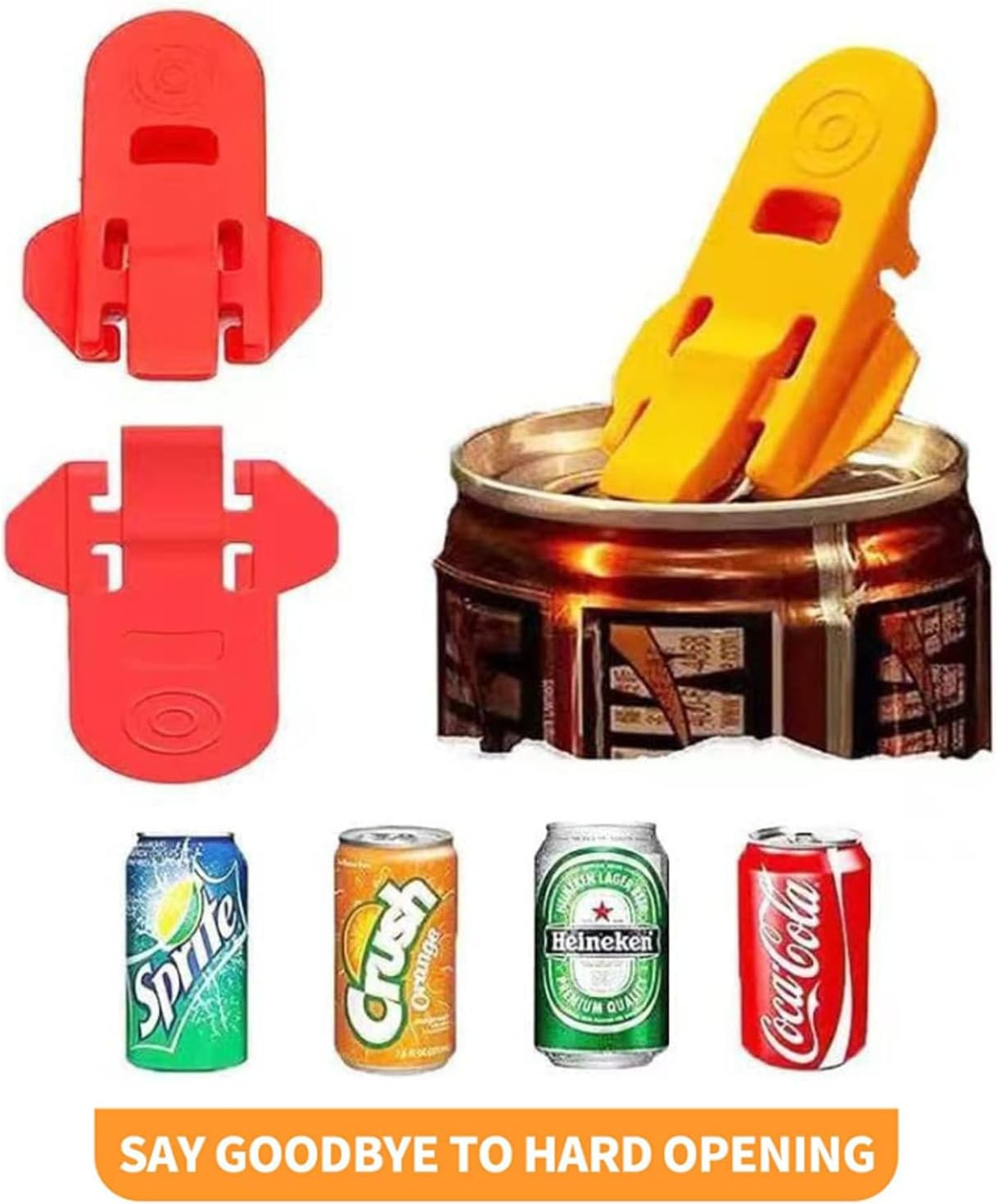 Simple Can Opener, Easy Can Opener Soda Beer Can Opener, Manual Easy Can Opener Colorful Drink Can Protector Cap for Pop, Coke, Beer, Soda Aluminum Beverage image number 1