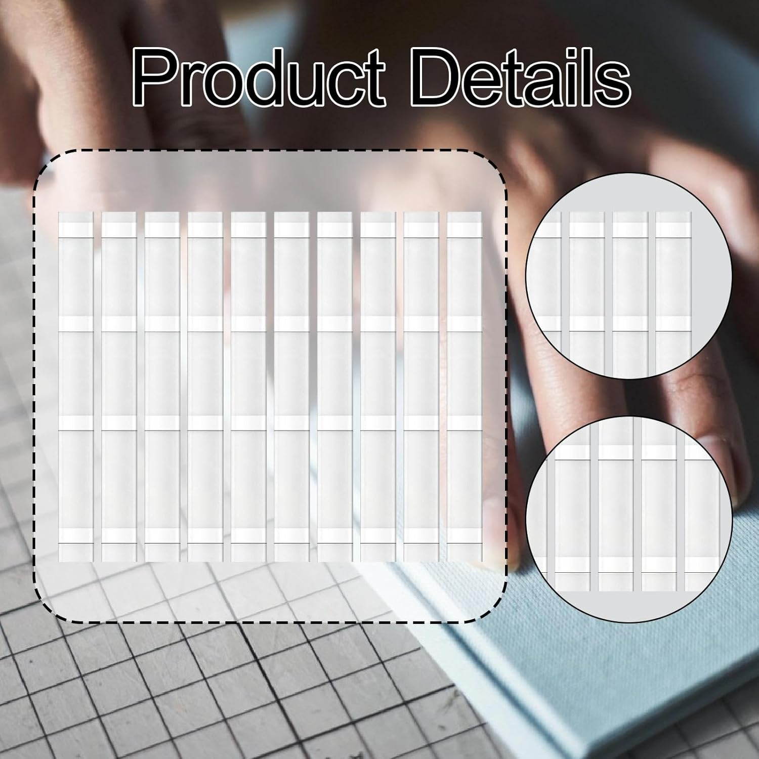 Frediuo Thermal Glue Strips Hot Melt Adhesion Binding Machine Supplies Office Thermal Binding for Contracts Drawings Documents Cards, 10Pcs 28.5X2.2Cm image number 3