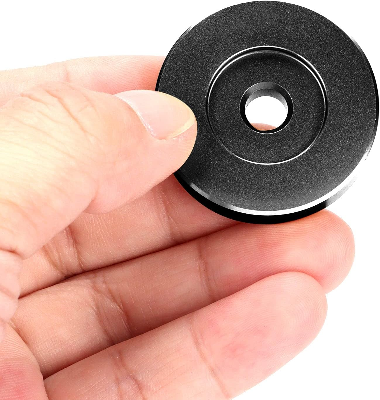 Record Turntable Adapter, 45 RPM Adapter for Most Big Hole Records Turntable, Record Dome Adapter, Made of All Aluminum, Silver/Golden/Black(Black) image number 6