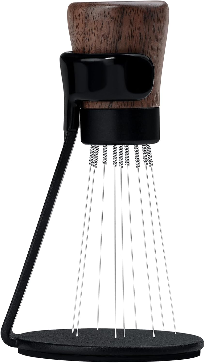 Normcore WDT Tool V2.1 with Stand, 9 Prongs, 0.23 Mm, Espresso Distribution Technology, Magnetic Coffee Stirrer with 16 Additional Needles, American Walnut Handle, Improved Upgrade image number 1