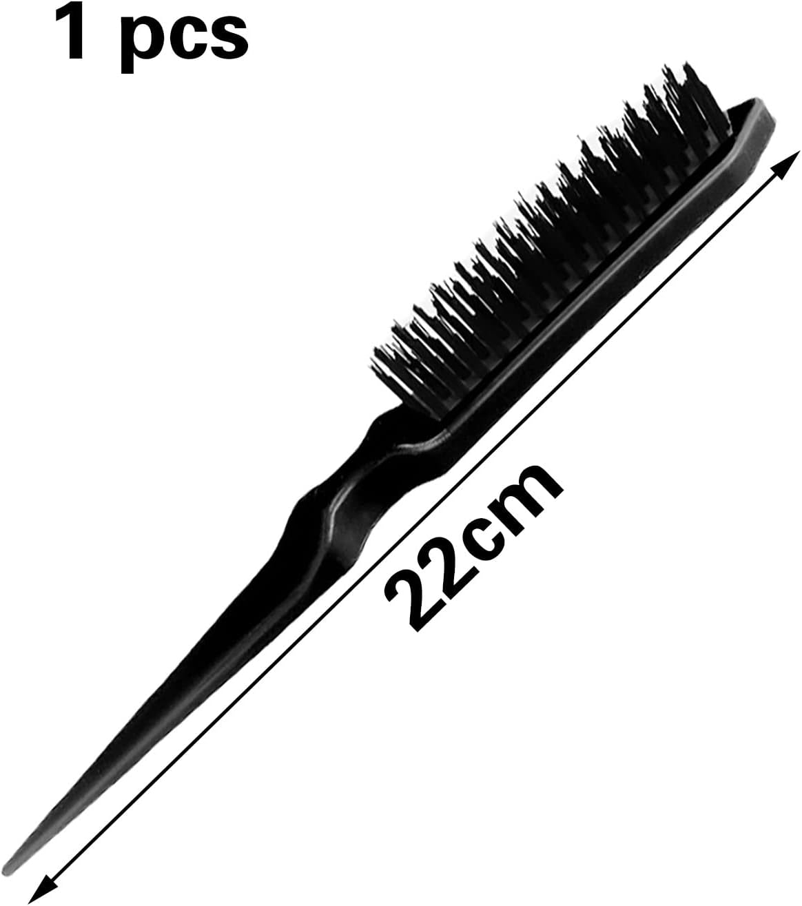 1 X Crepe Hair Brush with Mixed Bristles, Boar Bristles Brush Hair, Toupee Brush, Hair Brush, Hair Styling Appliances, Styling Accessories, Brushes, Professional Salon Comb for Long image number 3