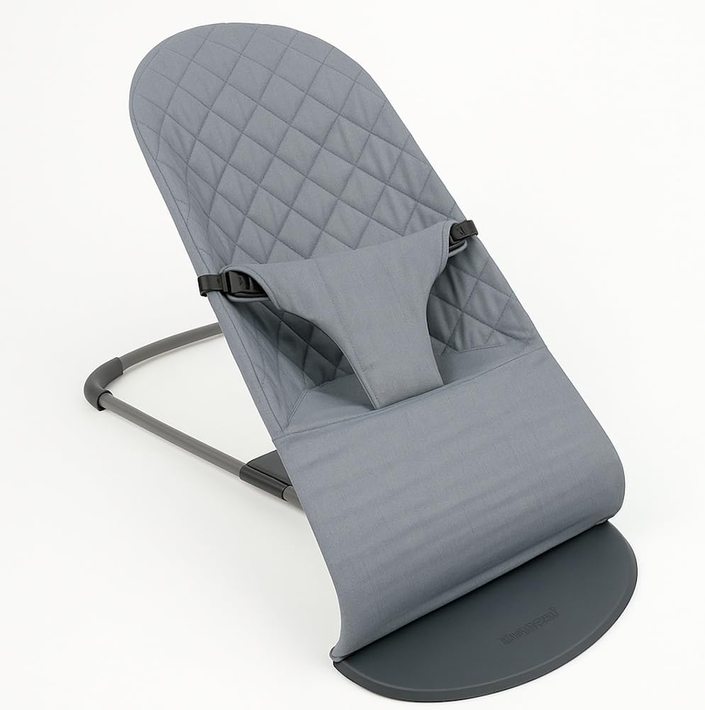 Fabric Seat for Bouncer - Compatible with Baby Bjorn Bouncer - Dense, Wear-Resistant, Skin-Friendly Cotton - Replacement Covers ONLY, Gray image number 1