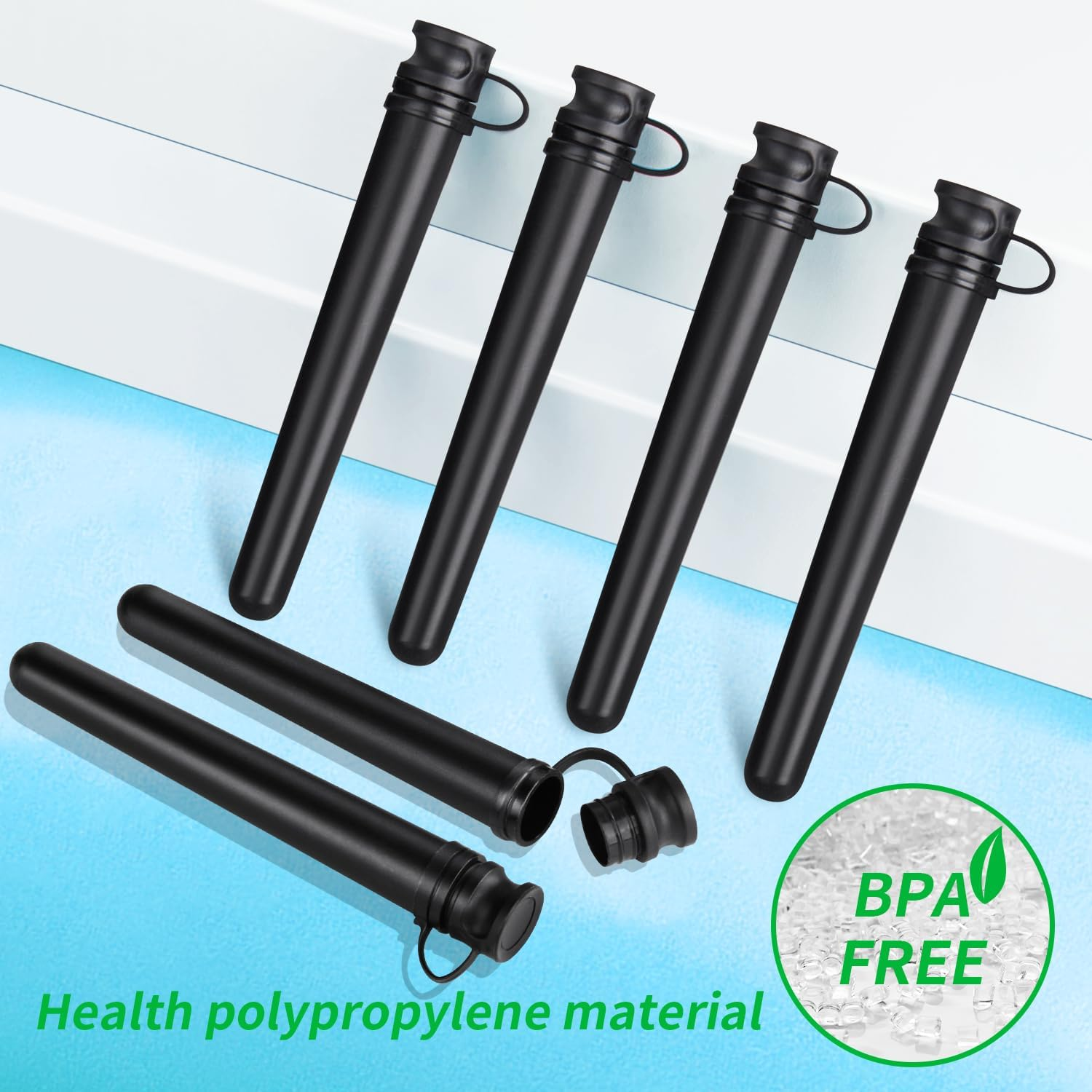 Urekt Tube Vials ( 6 Pack), Premium Waterproof Storage Tube Container Plastic Joint Holder Case Portable Travel Box Great for Outdoors image number 2