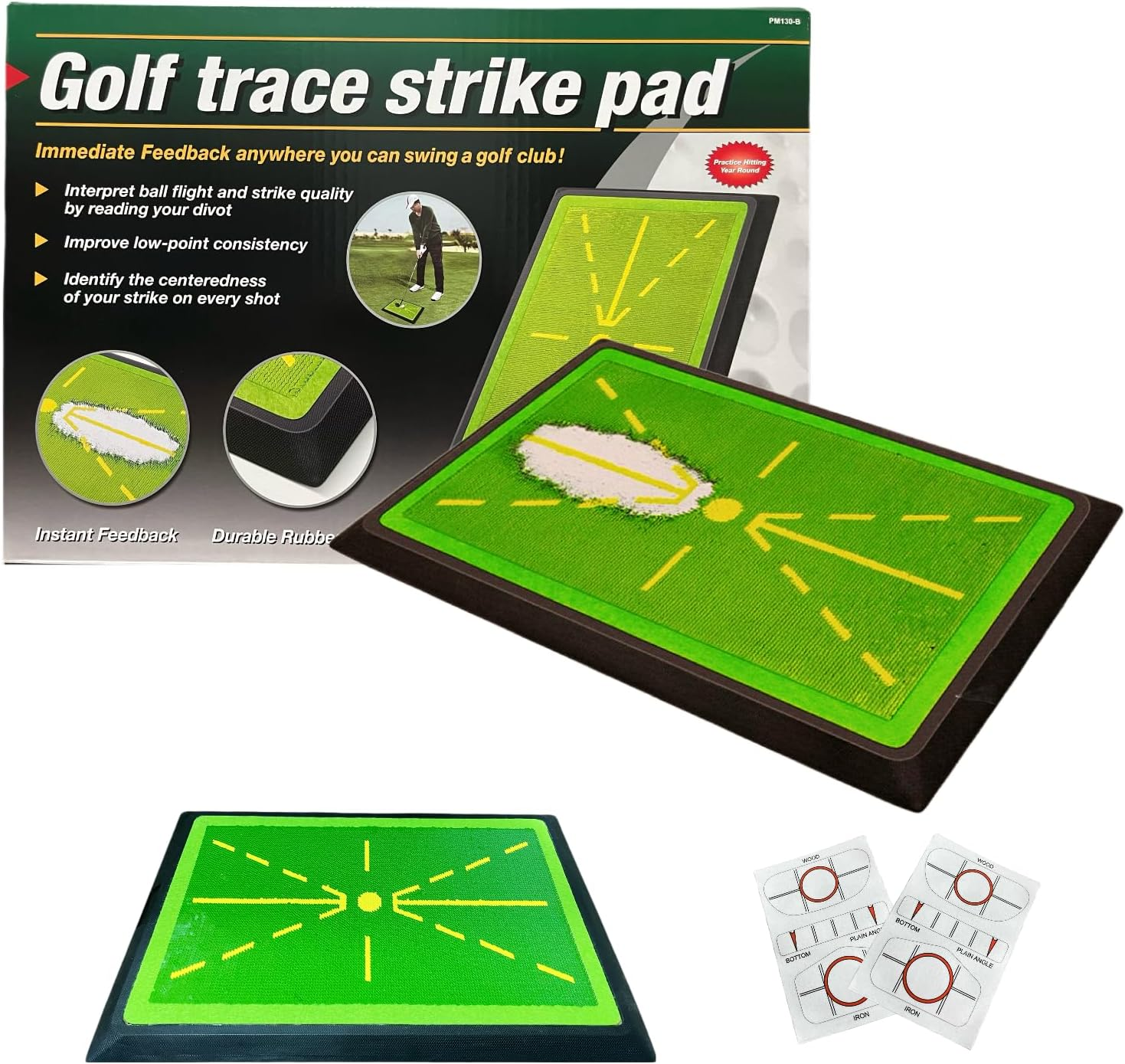 Golf Trace Strike Pad Swing Mat - Restorable Traces, Open Advanced Stage Material, Multi-Faceted Benefit for Kids & Adults image number 5