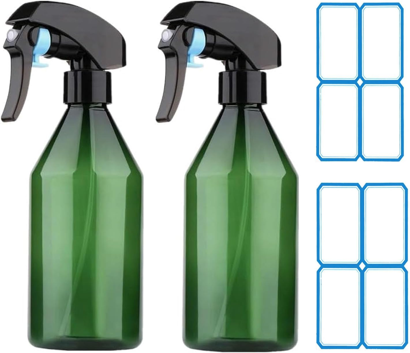 2 PCS Reusable Plant Miste Spray Bottles with 8 Waterproof Labels, 300Ml 10 Oz Fine Mist Spray Bottle for Cleaning Solution Gardening Trigger Water Empty Sprayer image number 3