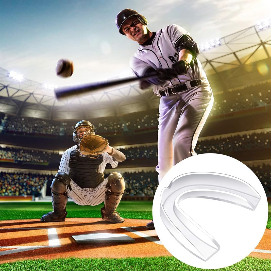 Pack of 3 Sports Mouth Guards, Sports Mouth Guards for Rugby, Boxing, Martial Arts, Hockey, MMA, Taekwondo and More, Adult image number 6