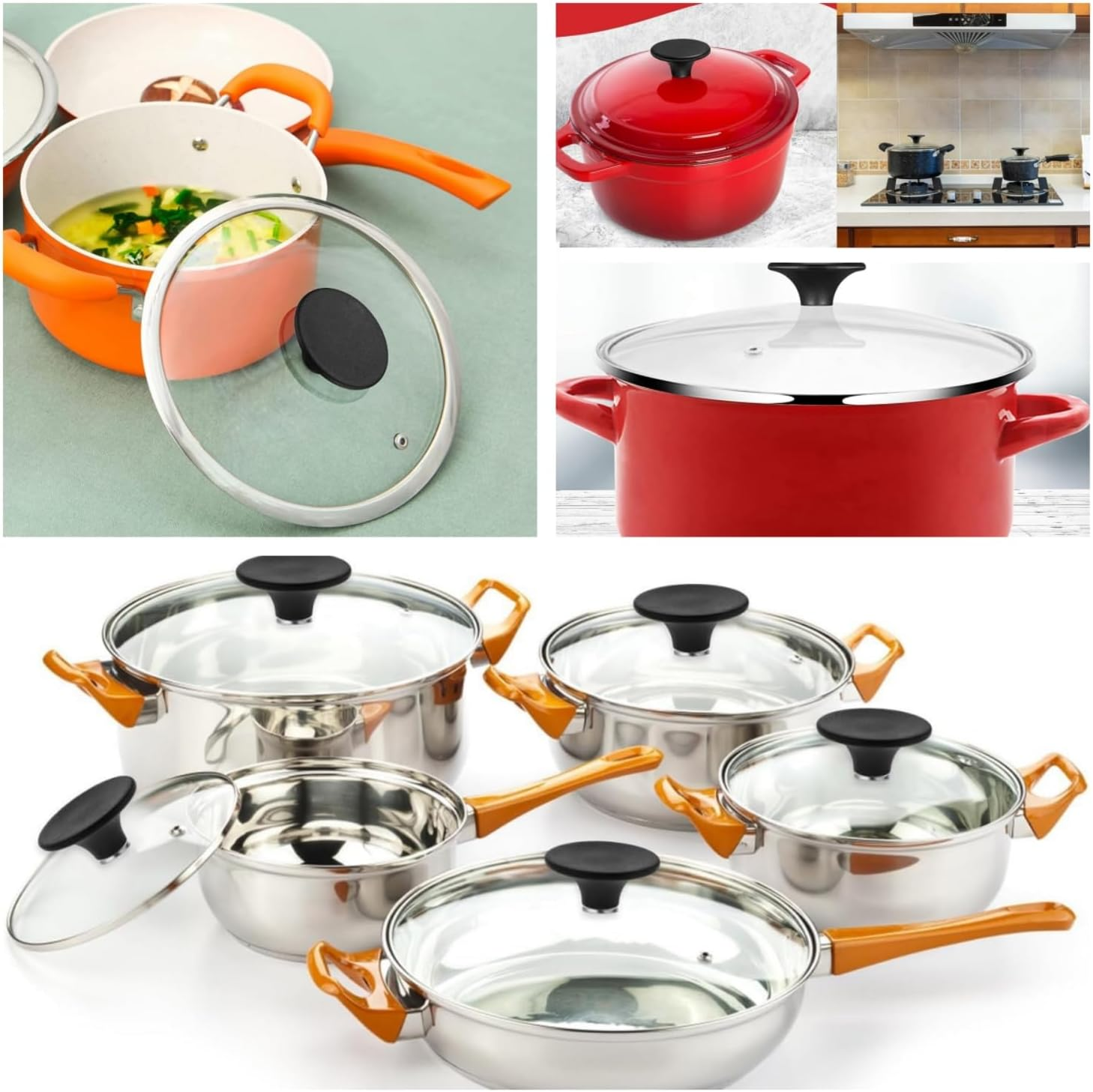 MEZOKUCEL 8 Pcs Universal Pot Lid Knobs, Pot Lid Replacement Knob Replacement, Kitchen Cookware Knob, Circular Handgrip with Screw for Heat Resistant, Frying Pan, Slow Cookers Lid Knobs (8) image number 6