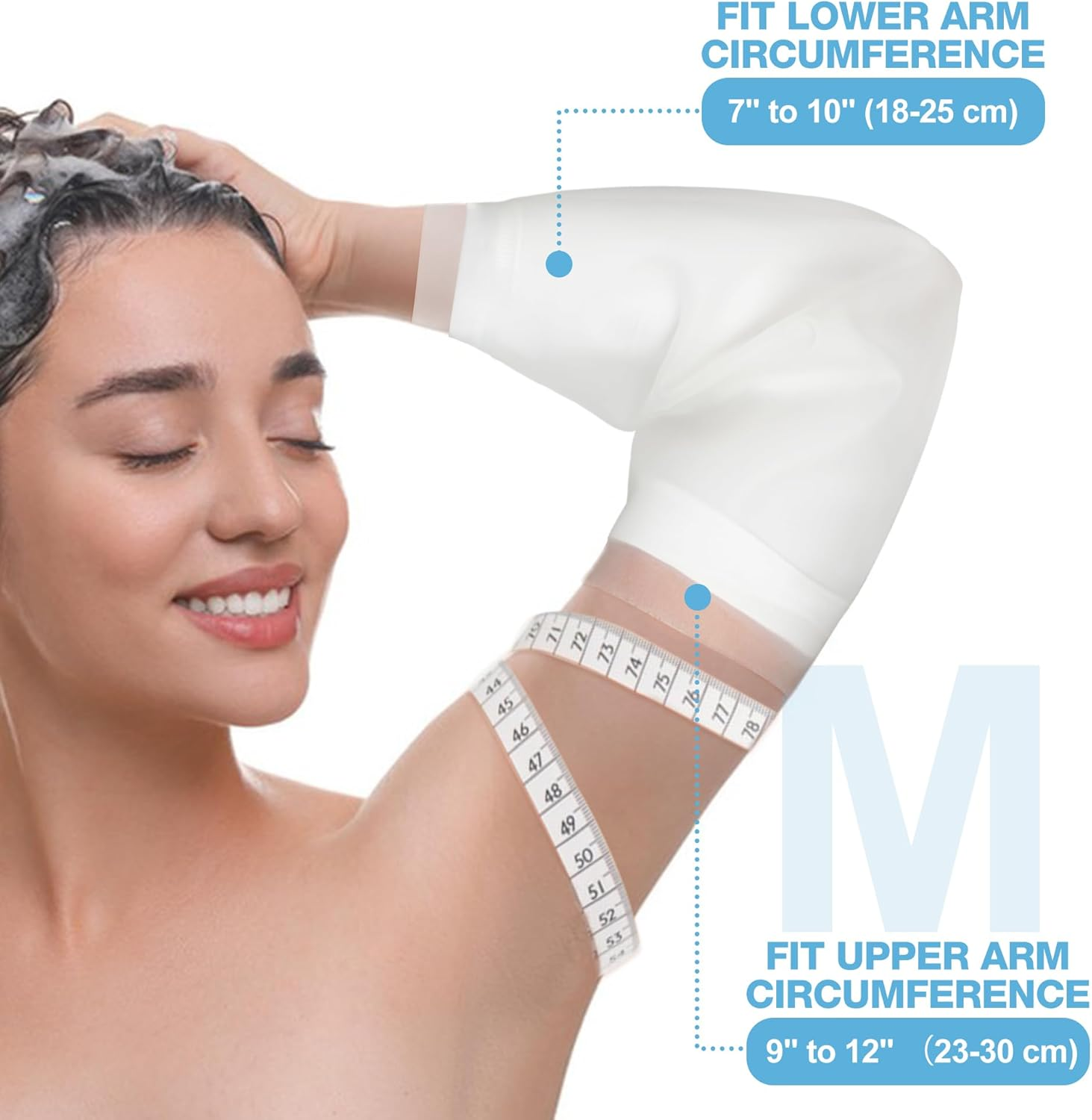 Waterproof PICC Line Shower Cover Adult Medium Size, Watertight Arm Shower Protector for Chemotherapy, Home Antibiotic Infusion and Surgery (Medium) image number 3