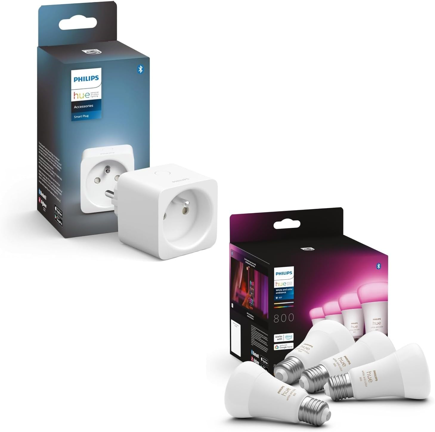 Philips Hue 4 &times; WACA E27 + Smart Socket