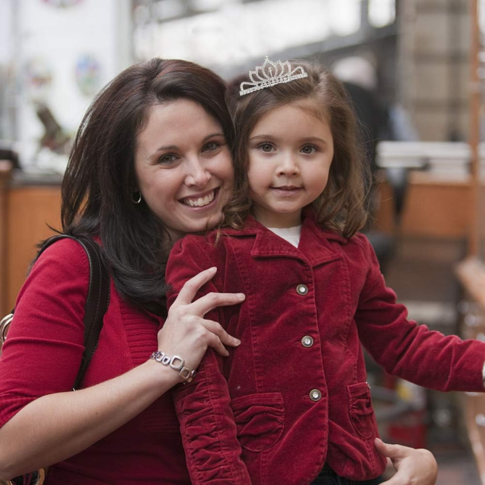 NODG 3 Pieces Silver Tiaras for Women - Princess Rhinestone Mini Crowns with Comb for Party Favors image number 6