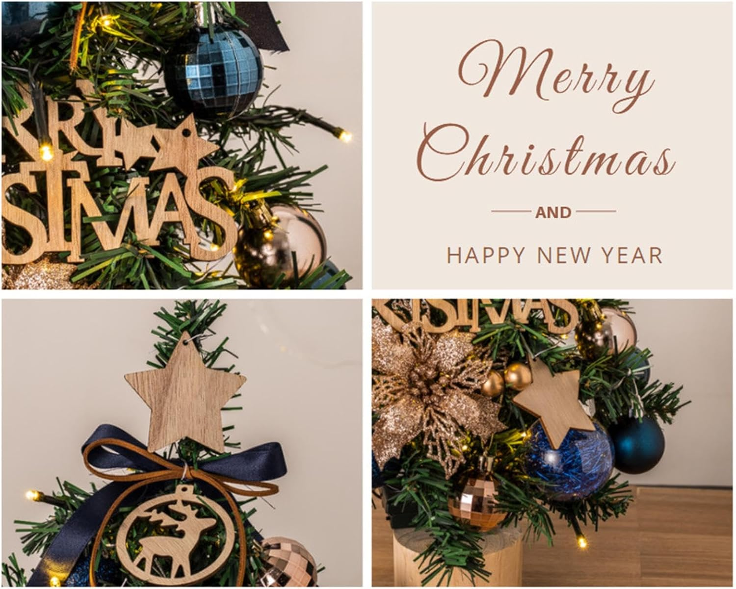 Light up Christmas Tree Decorations | Holiday Ornament | Christmas Tree Tabletop Holiday Tree with Star Topper for Fireplace 18 Inches image number 4