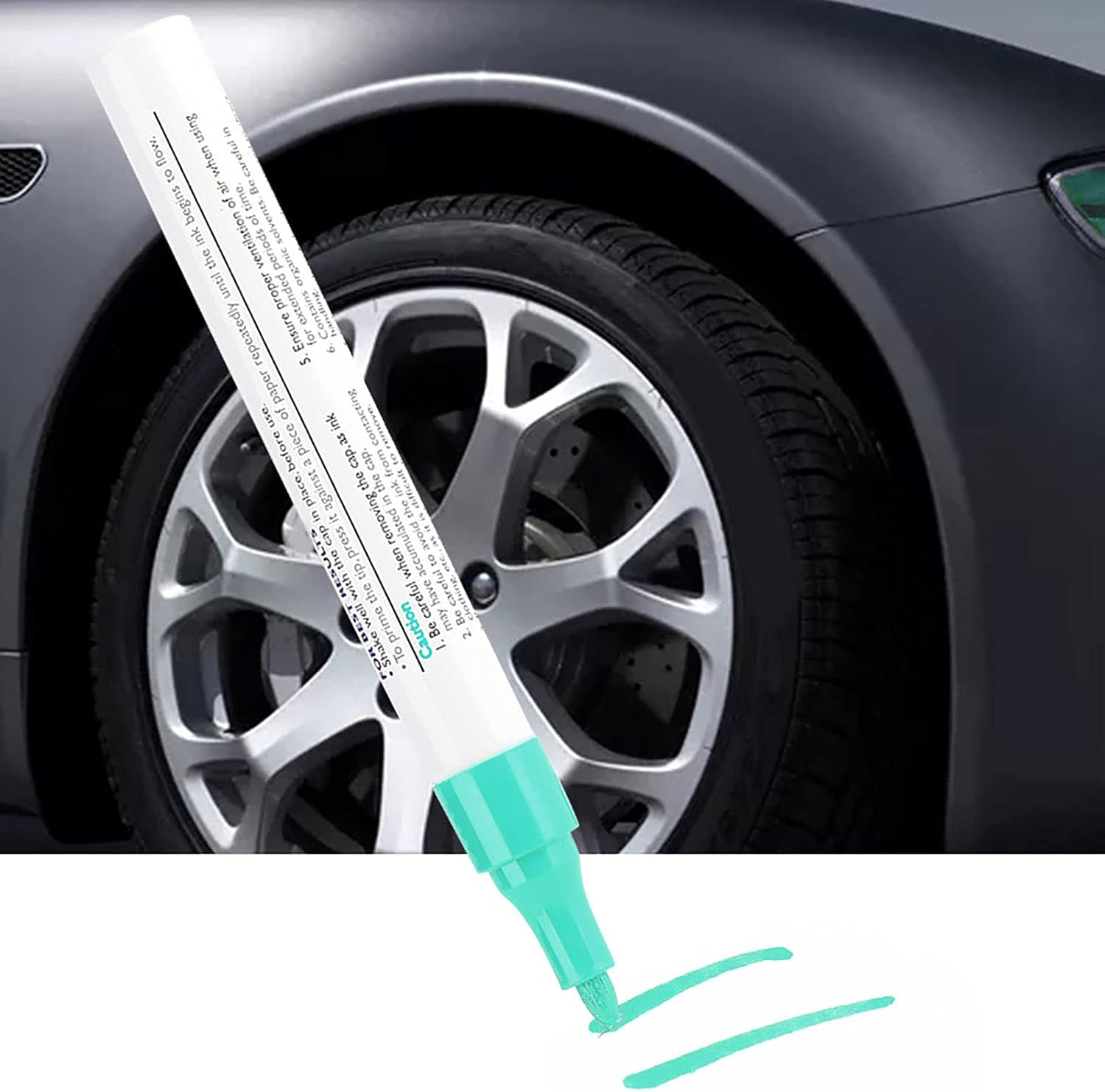 Tire Pens, Car Tire Paint Pen, Car Paint Pen, Paint Pen for Car Tires, 1 Pcs Waterproof Professional Car Pencil Tire Paint Pen Mark Pens(Green) image number 3