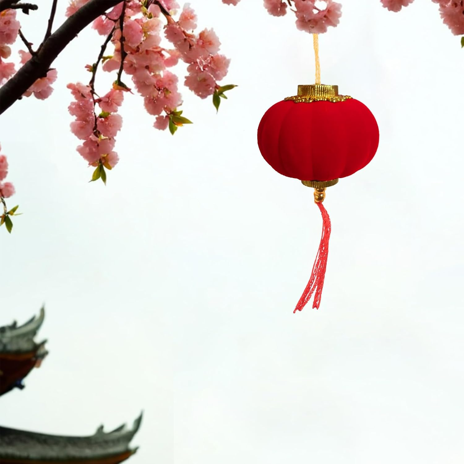 Mini Hanging Red Lanterns for Chinese New Year Decor, 16-Pack Lucky Festival Lanterns for Spring Festival, Lunar New Year & Party Decoration image number 4