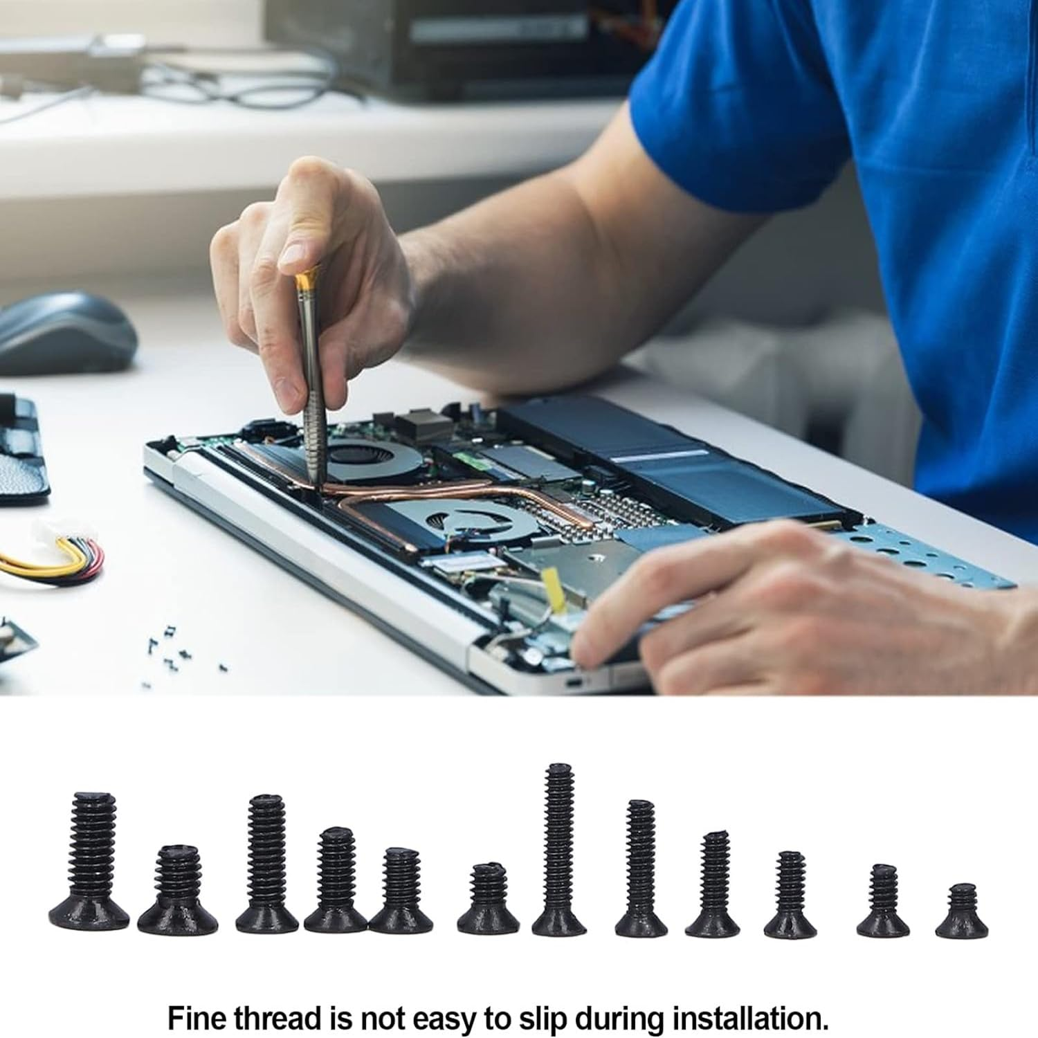 600Pcs M2 M2.5 M3 Laptop Screws, Laptop Notebook Computer Screws Set Kit for IBM HP Dell Samsung Sony Toshiba Gateway Acer Lenovo (12 Sizes) image number 2