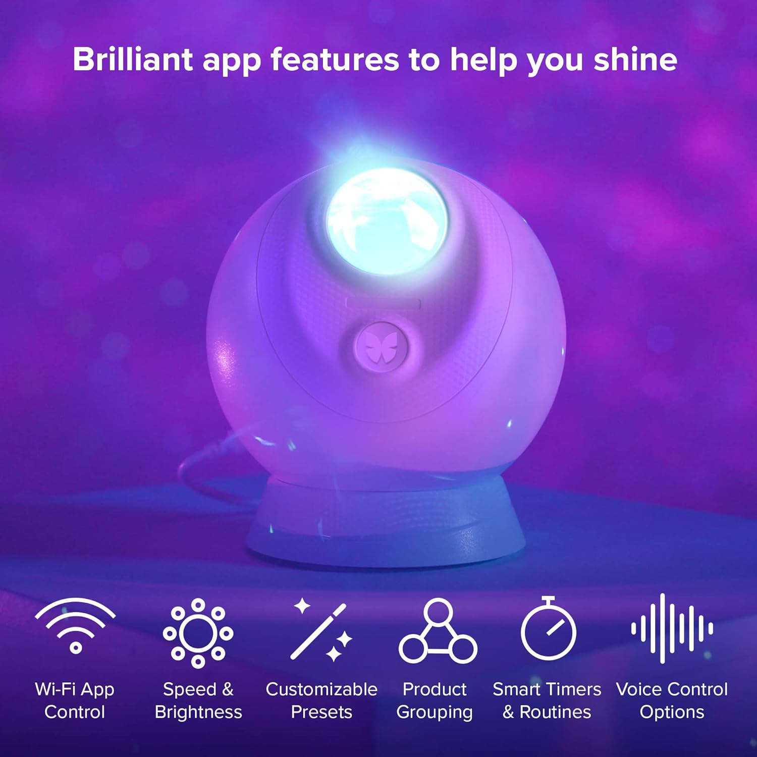 Blisslights Sky Lite Evolve - Galaxy Projector, LED Nebula Lighting, Wifi App, for Meditation, Relaxation, Gaming Room, Home Theater, and Bedroom Night Light Gift (Nebula Cloud Only) image number 6
