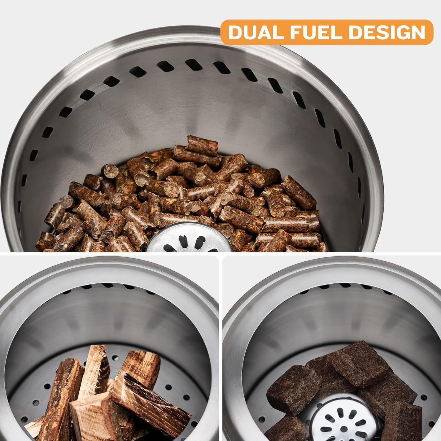 Camping Stove Portable Smoke-Free Barbecue Stove, Mini Courtyard Firewood Stove, Outdoor Camping Stove (Stainless Steel, 5.5 Inch)