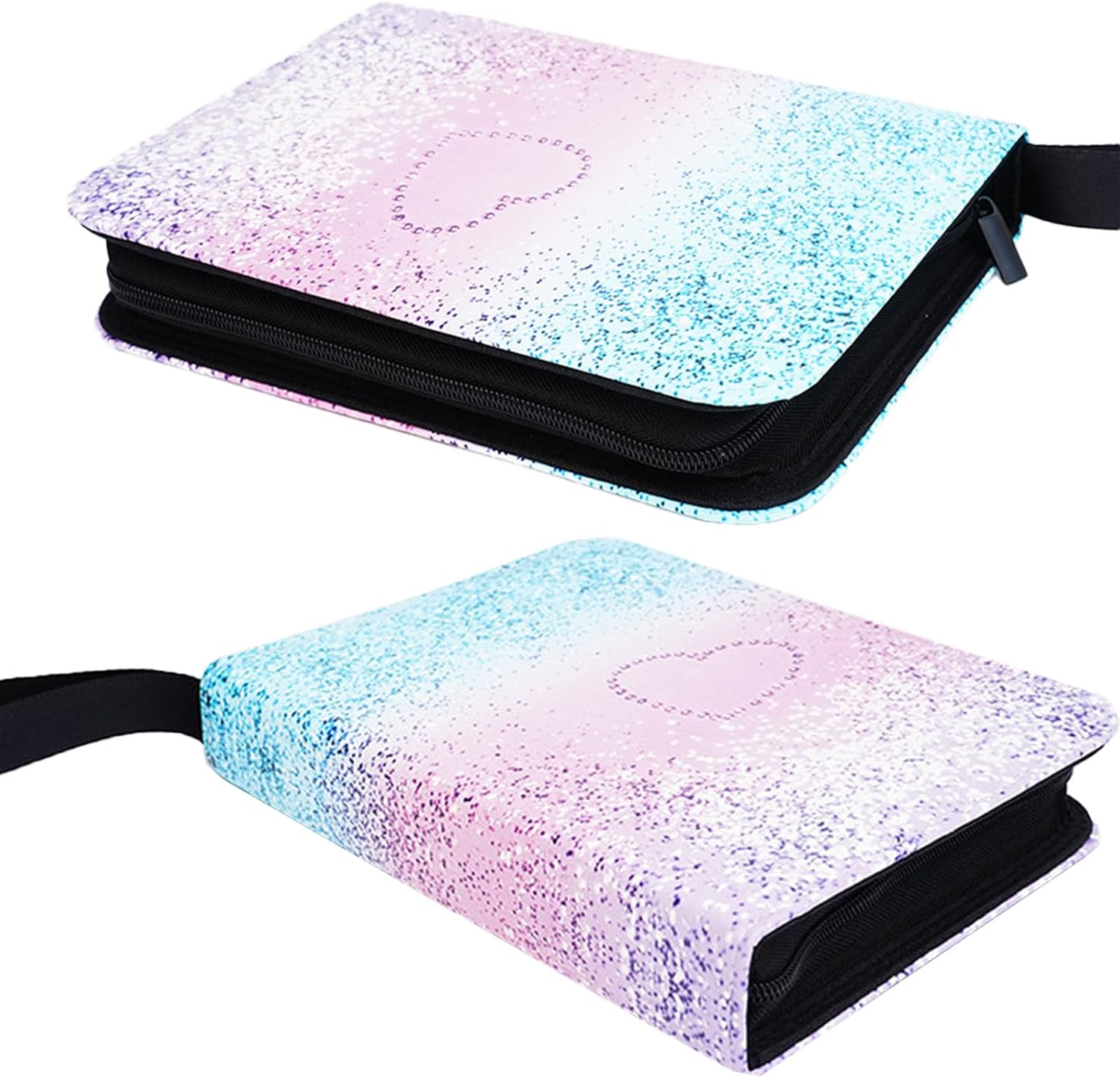 Momerch 400 Pockets Trading Card Binder, Coloful PU Cover Zip Binder Card Album Folder with 50 Detachable Sleeves Album Folder for Standard Size Cards Sports Cards Gaming Cards Baseball Cards image number 4