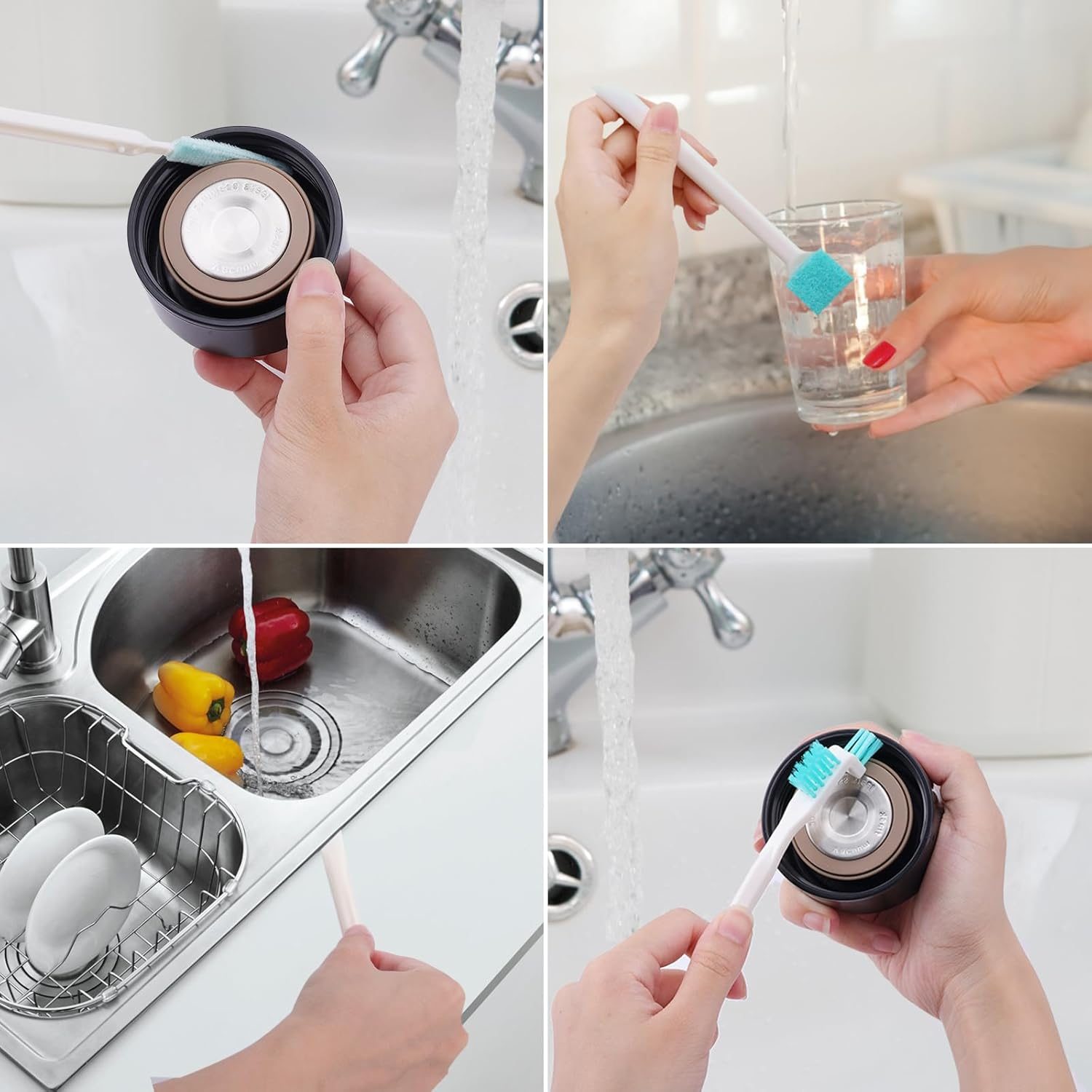 8Pcs Humidifier Cleaning Tools, Crevice Cleaning Brushes Tool Tiny Cleaning Brush Mini Cleaning Brush Detail Tiny Scrub Cleaner Brush Small Cleaning Brushes for Tight Spaces image number 4