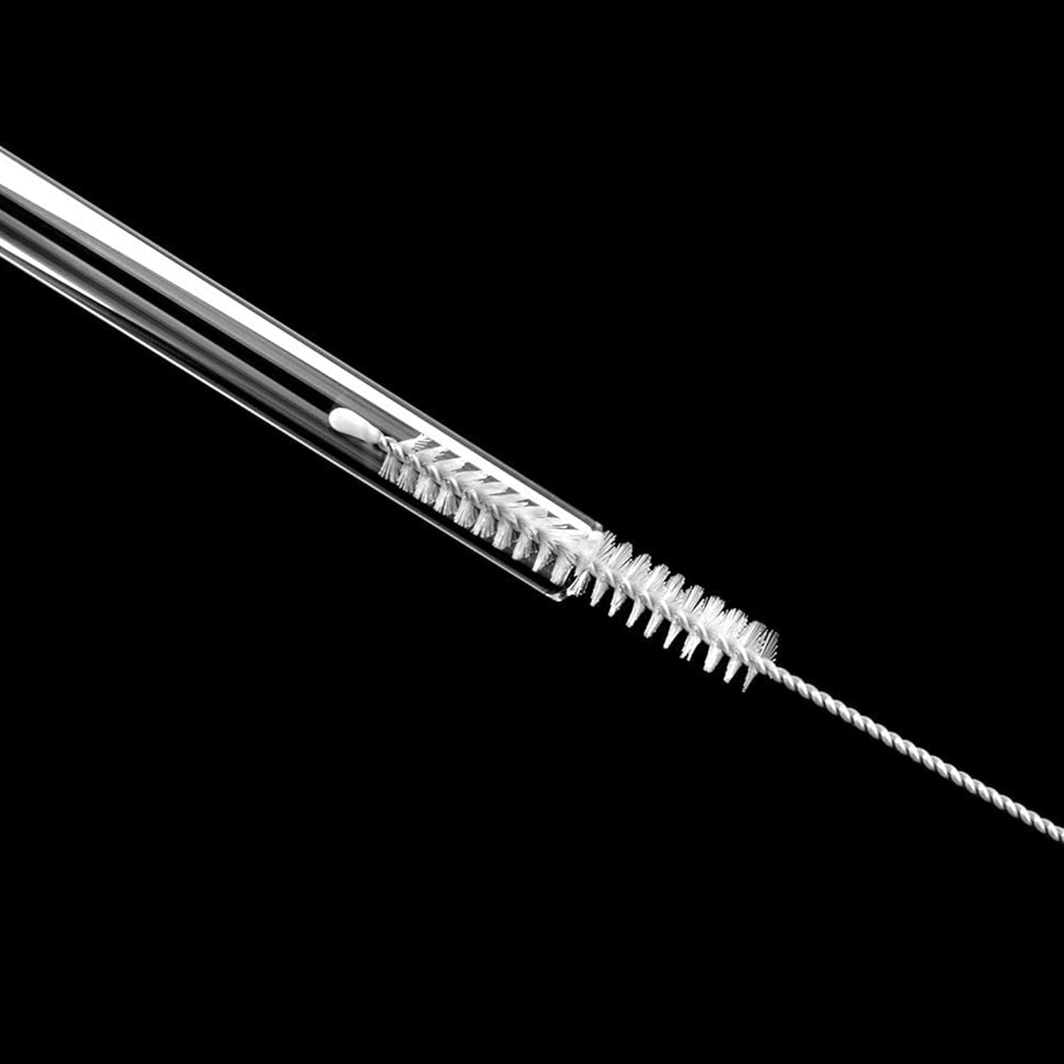 Sulfar 2 Straws Cleaning Brush - BPA Free - 2 Heavy Bristle Straw Cleaner for Washing Ss Drink Straws, Tea Pot Spout, Glass Bottles, Mini, Micro, Pipe image number 1