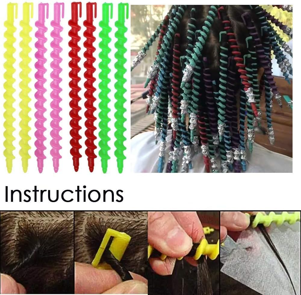 Spiral Hair Perm Rods Plastic,20Pcs Plastic Hairdressing Spiral Hair Perm Rod,Spiral Hair Roller Hair Styling Roller Spiral Rod,Plastic Spiral Hair Perm Rod Spiral Rod Barber Hairdressing Hair Roller image number 4