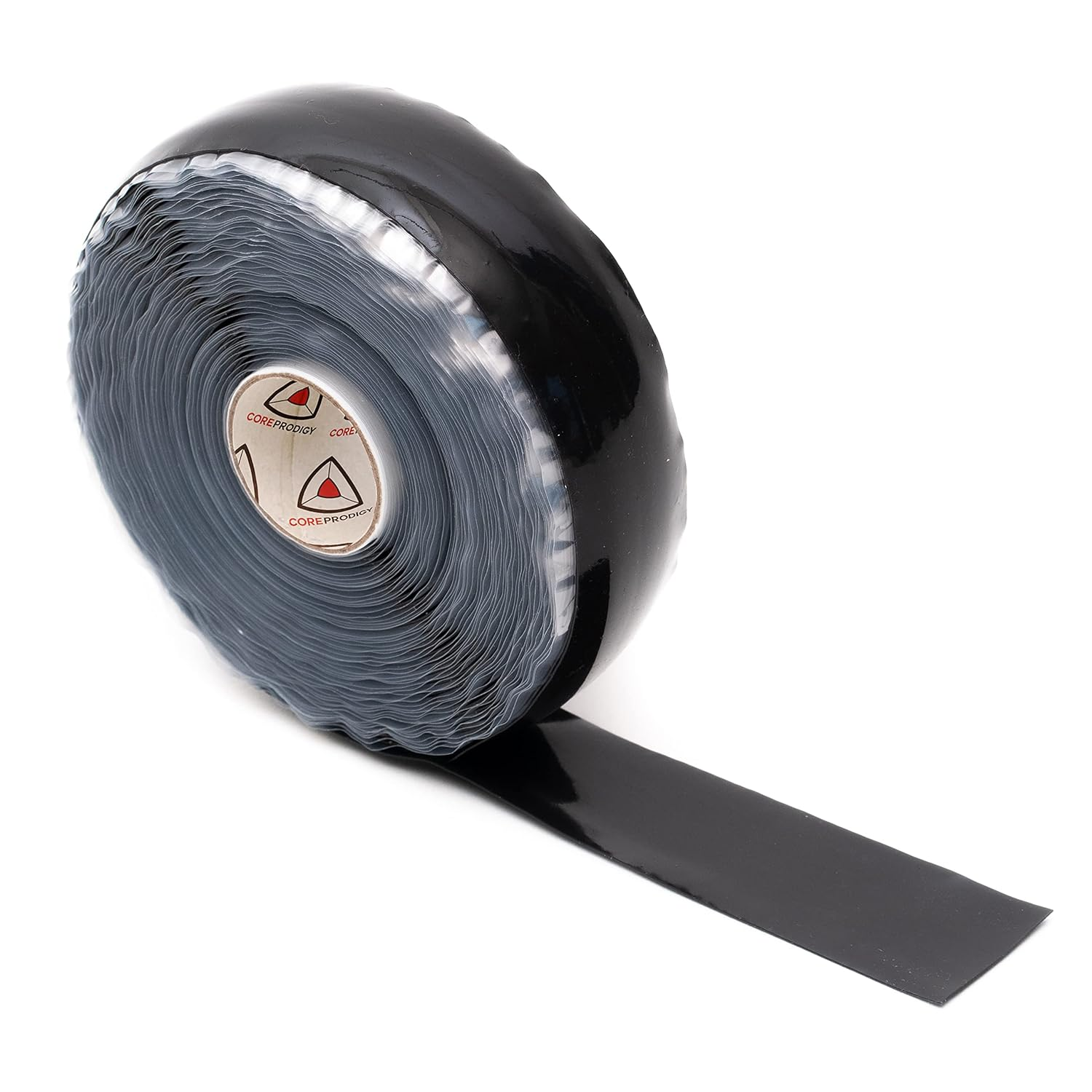 Core Prodigy Fusion Grip Tape - Silicone Rubber Wrap for Pull up Bars, Barbells, Dumbbells, Sports and Gym Equipment, and Tools (10 Foot, Black)