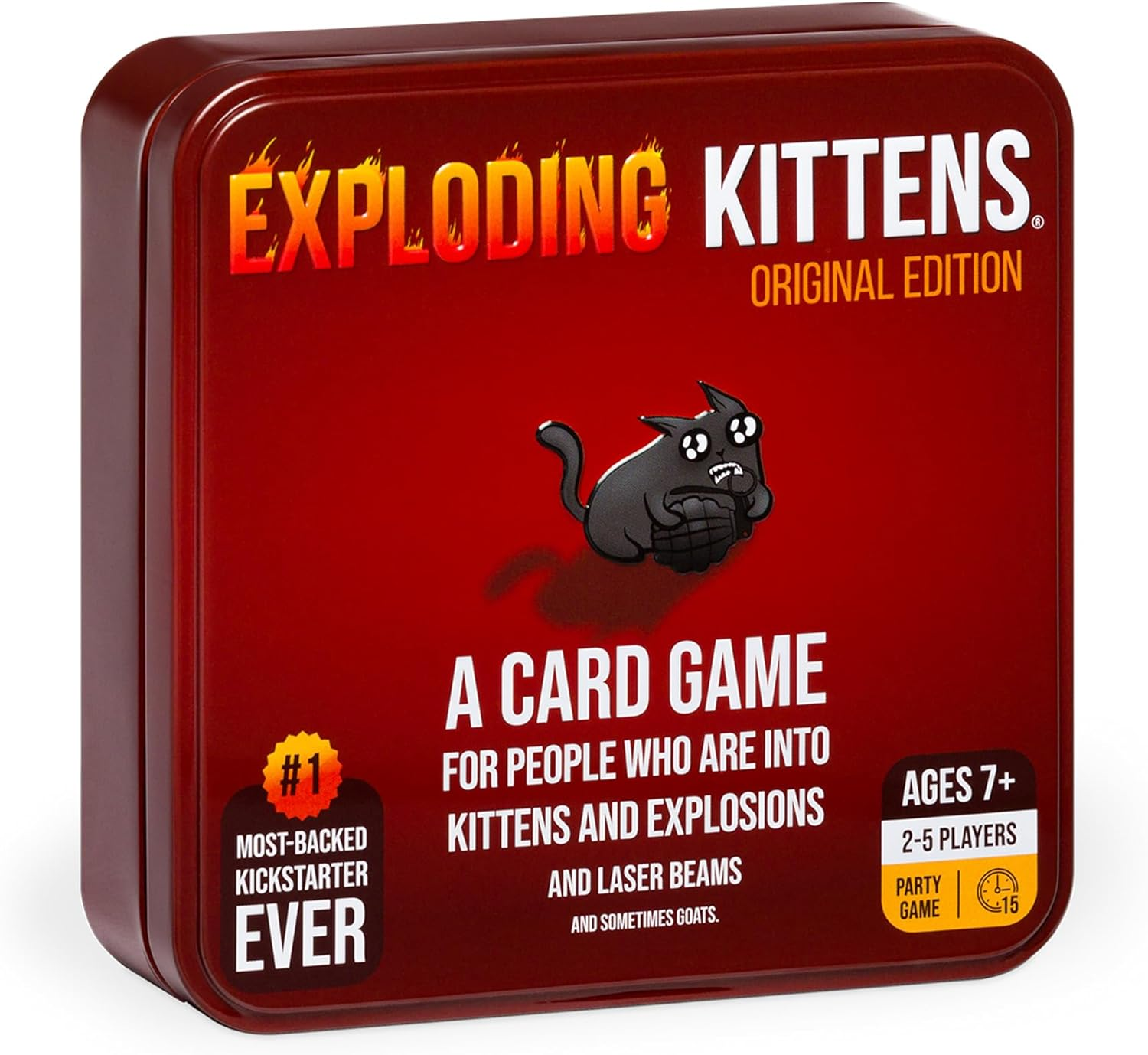 Exploding Kittens Original Edition | Exclusive Tin Box Edition | Easy Family-Friendly Party Games - Card Games for Adults, Teens & Kids - 2-5 Players image number 3
