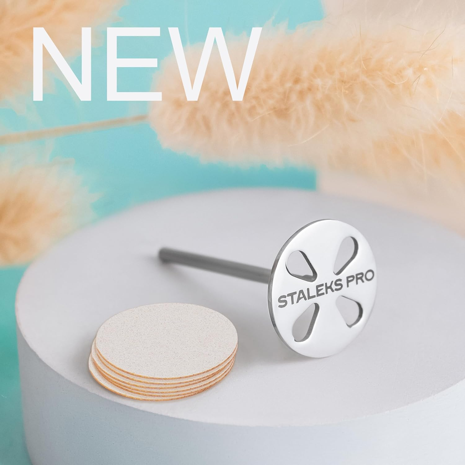 STALEKS PRO Pododisc Base 25" with 5 Refills 180 Grit Stainless Steel Long Shank image number 4