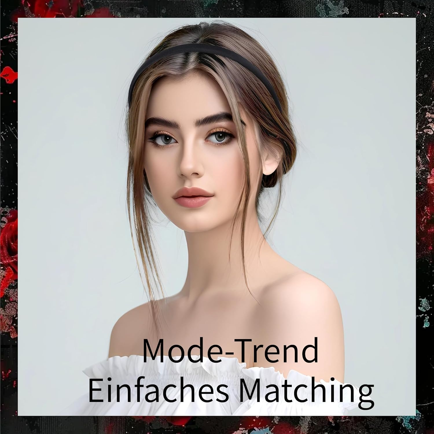 Esshogo Pack of 3 Velvet Headbands, Black, Satin Headbands, Padded Headbands, Padded Velvet Headband, Non-Slip Fashionable Hair Bands, Vintage Hair Accessories, Simple Headband for Girls image number 2