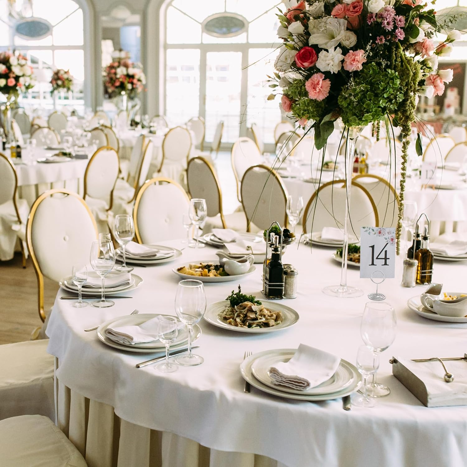 40PCS Table Number Holders, Place Cards Holder, Mini Food Labels Menu Holder, Photo Holders, Idea for Centerpieces, Wedding, Birthday, Party Decoration (Silver) image number 2