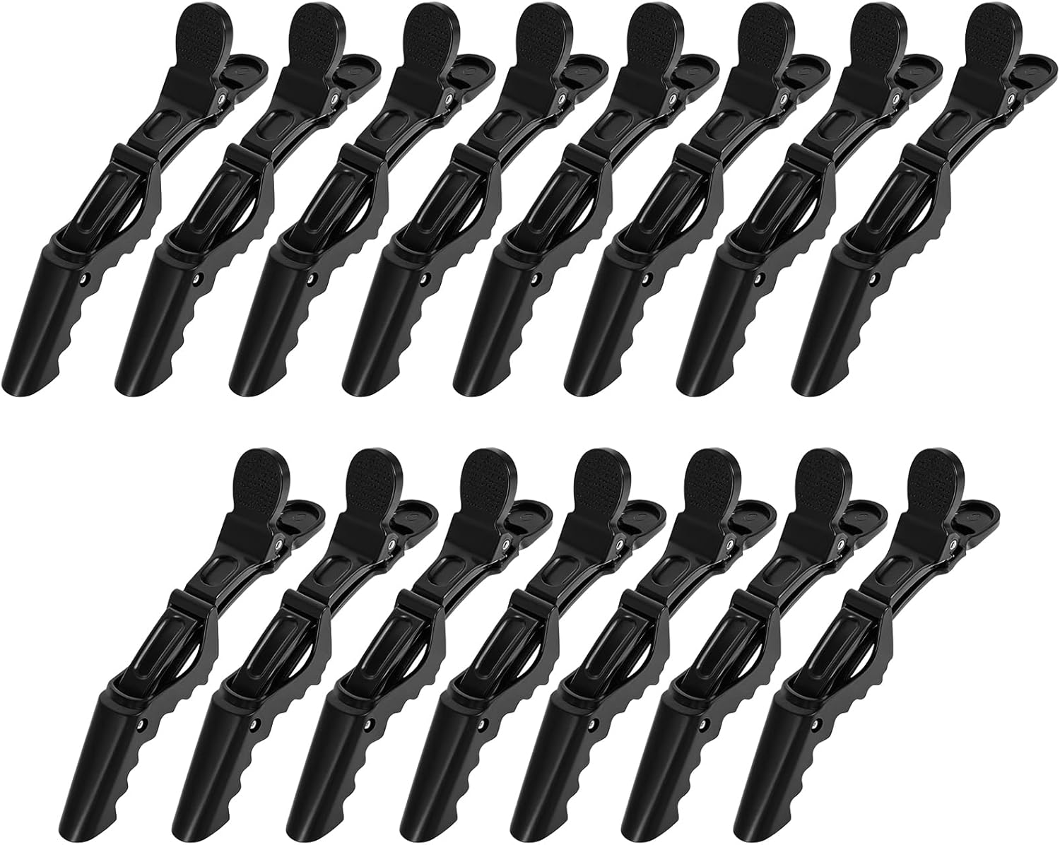 15 Pcs Crocodile Clips Hair Sectioning Hair Clips for Styling Black No Crease Hair Clips Sectioning for Thick Hair Professional Hair Salon Quality image number 3