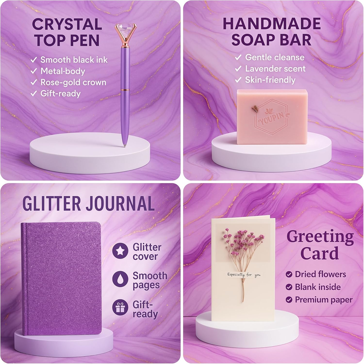 Birthday Gifts for Women &ndash; Luxury Gift Set with Bath Bombs, Skincare & Self Care &ndash; Gift Hamper, Gift Box, Gift Baskets &ndash; Woman Birthday Present, Pamper Hamper for Her, Mum, Wife, Friend image number 1