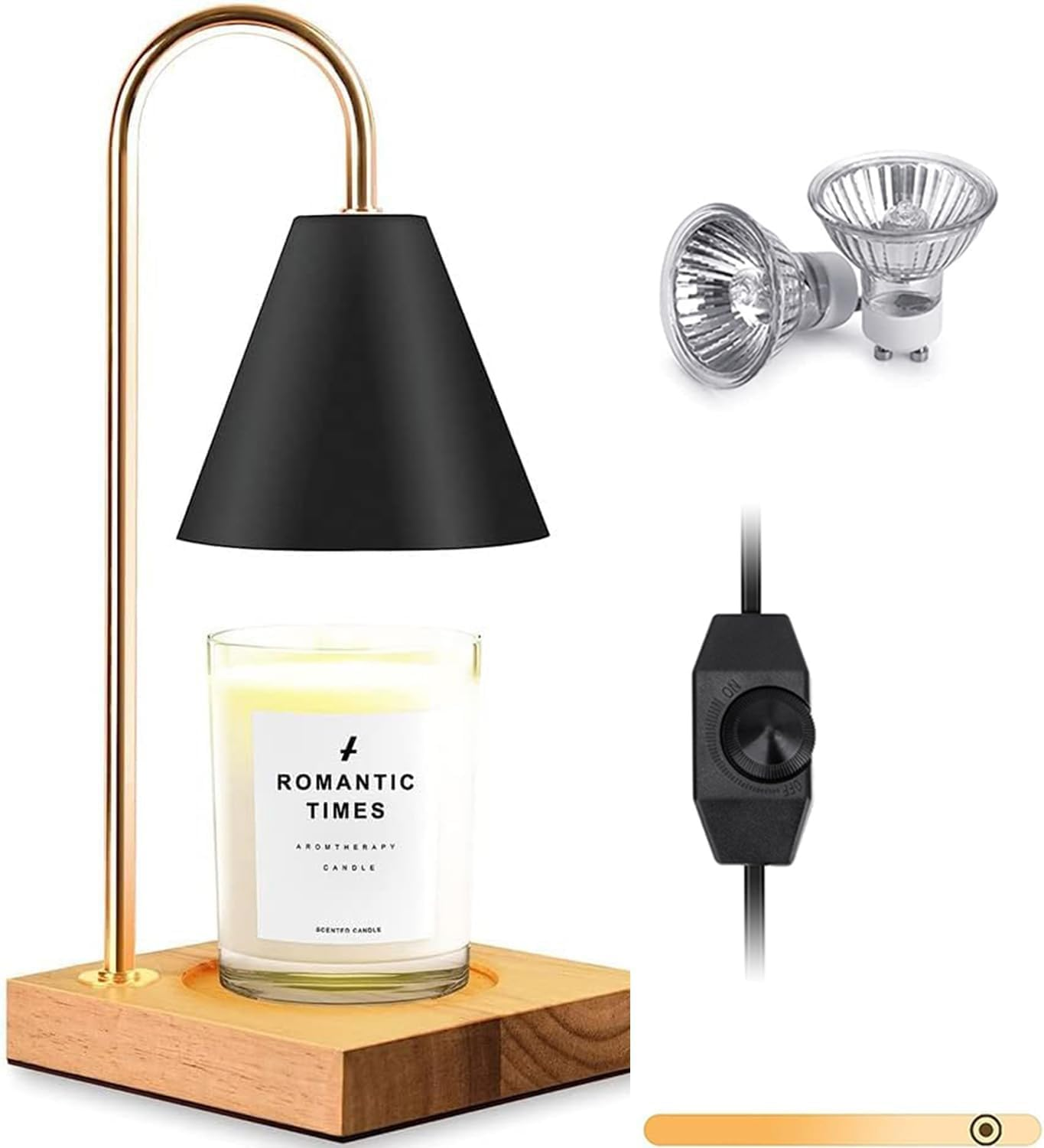 Candle Warmer Lamp, Compatible with Small & Large Jar Candles, Gifts for Mom, Dimmable Lamp Style Candle Melter for Wax Melt, Bedroom Sleep Aid Home Decor (White)