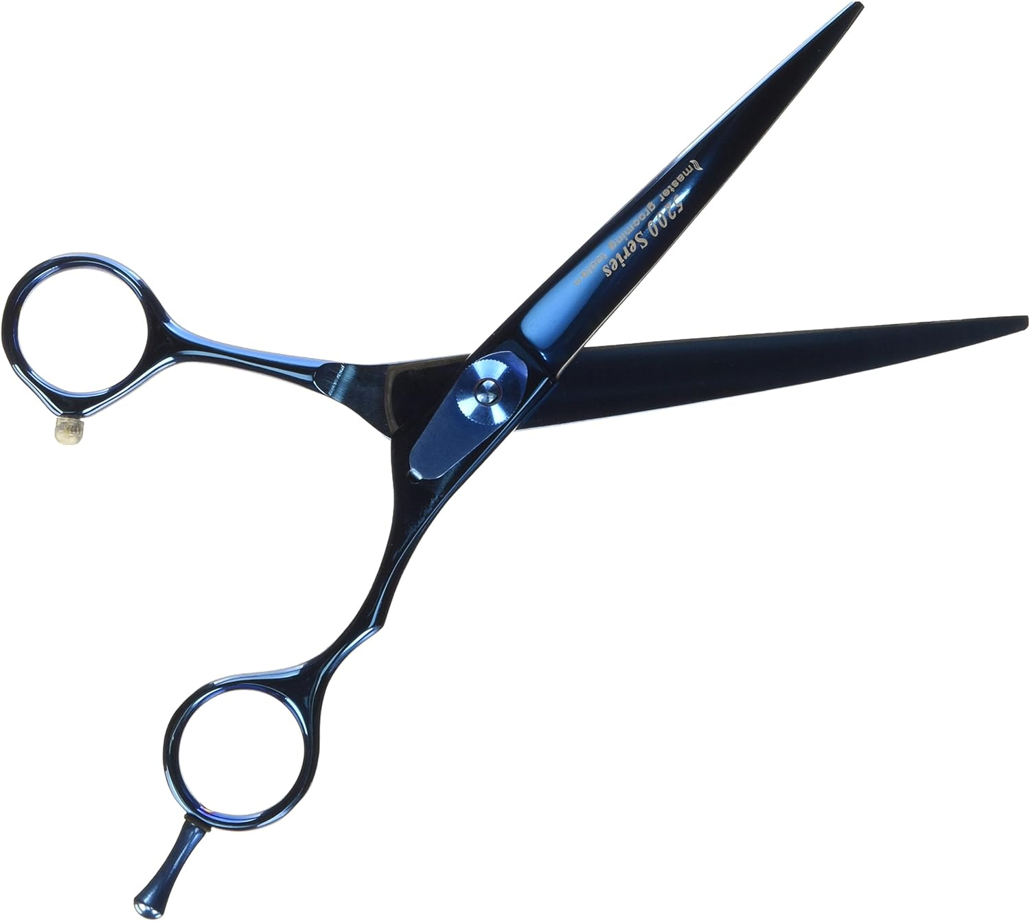 Master Grooming Tools 5200 Blue Titanium Shears &mdash; High-Performance Shears for Grooming Dogs - Straight, 6&frac12;" image number 3