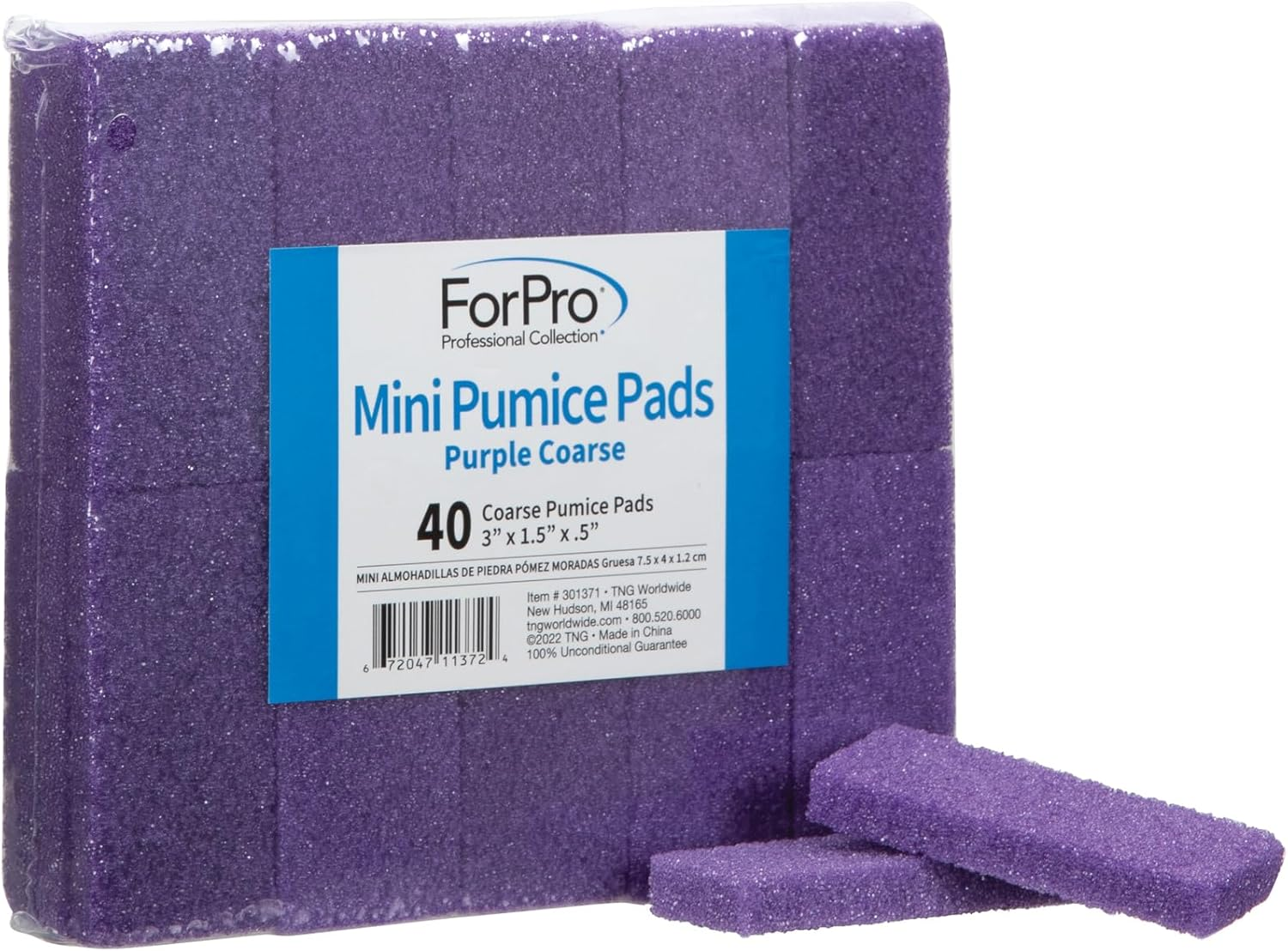 Forpro Professional Collection Super Duper Mini Pumice Bars, Disposable Pumice Bars, Coarse Grit, 3&rdquo; L X 2&rdquo; W, Purple, 40-Count image number 6
