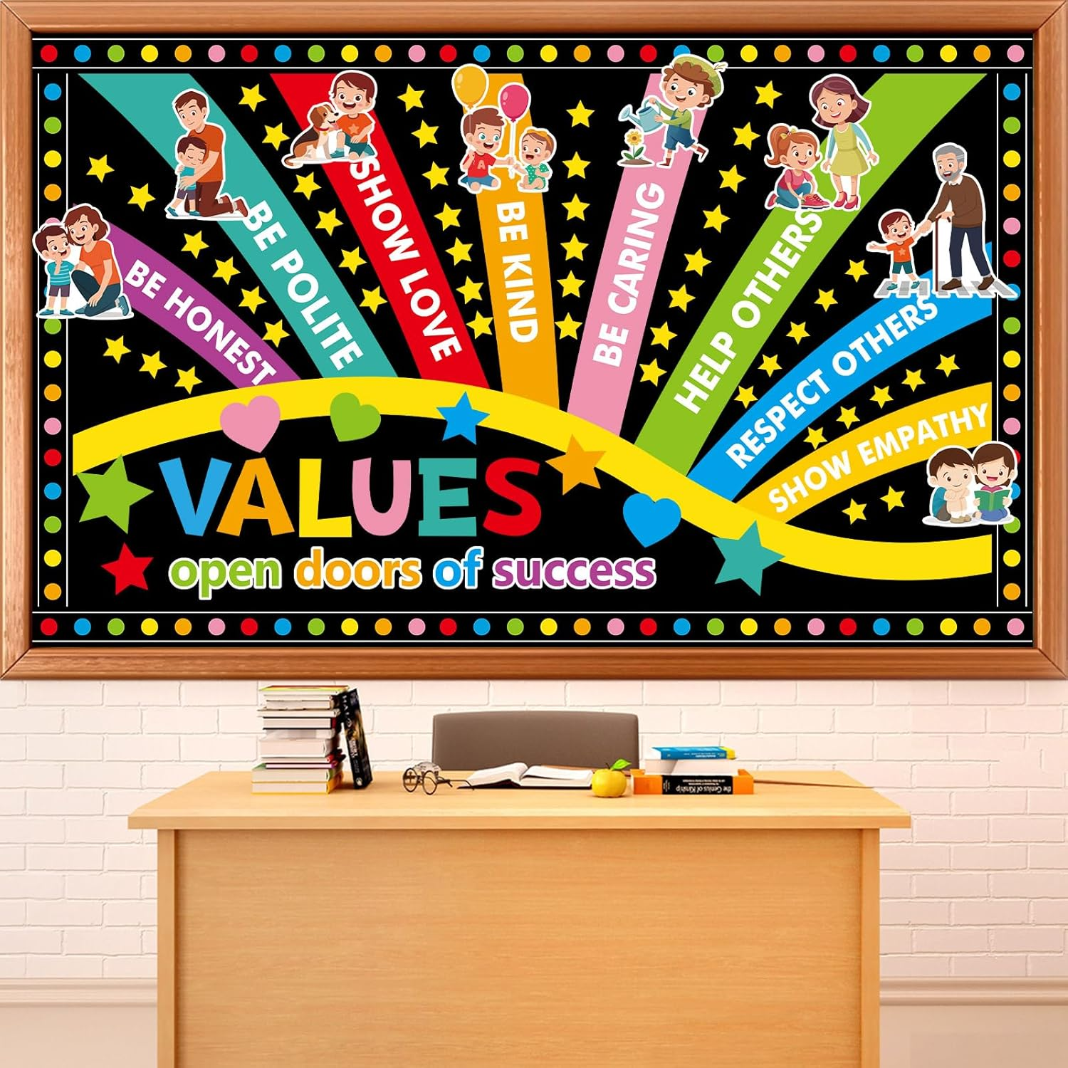 Affirmation Station Bulletin Board Set Values Open Doors of Success Classroom Decorations Positive Sayings Accents Paper Cutouts Back to School Bulletin Board for Nursery Chalkboard Wall Door Decor image number 4