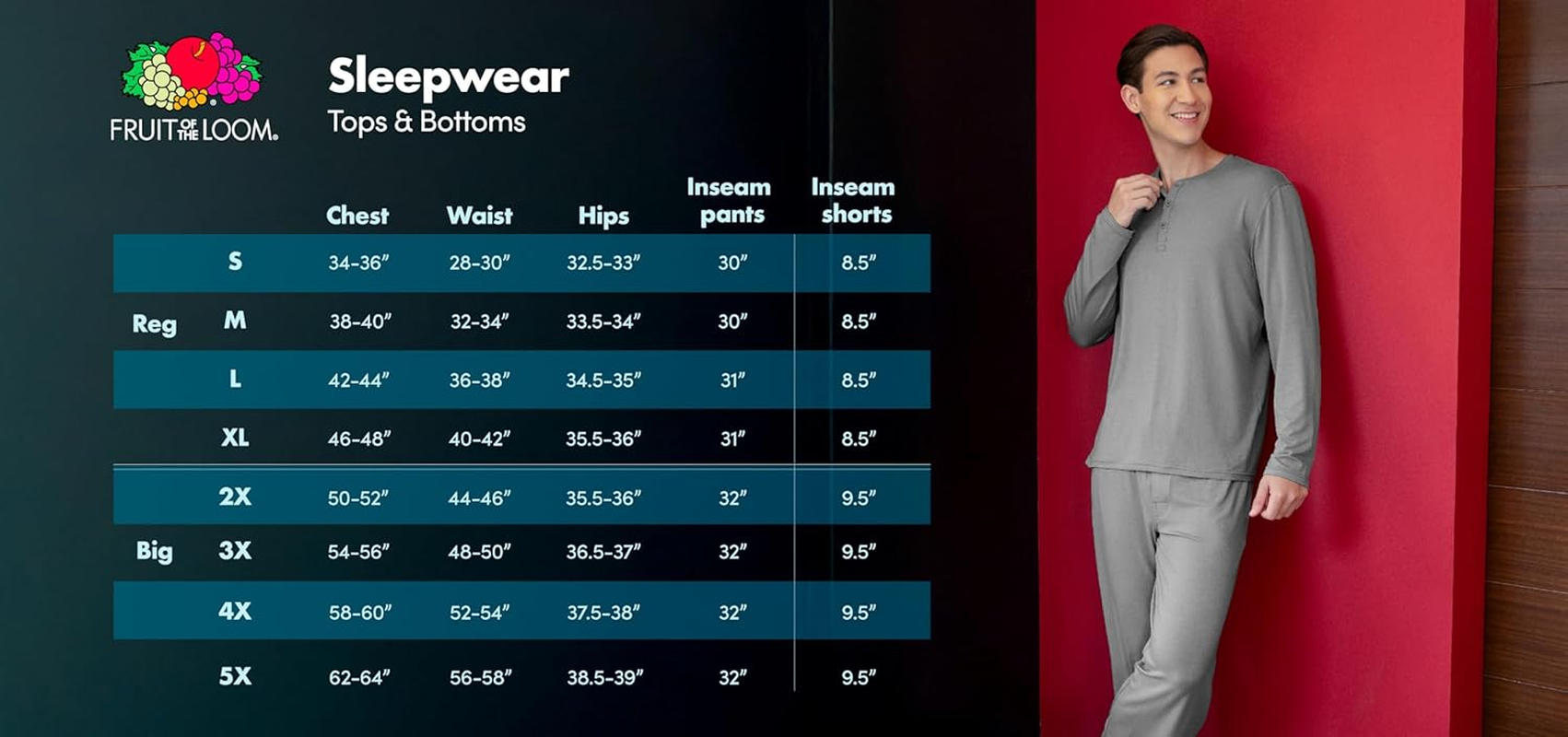 Fruit of the Loom Men'S Breathable Jersey Sleep Pant image number 4